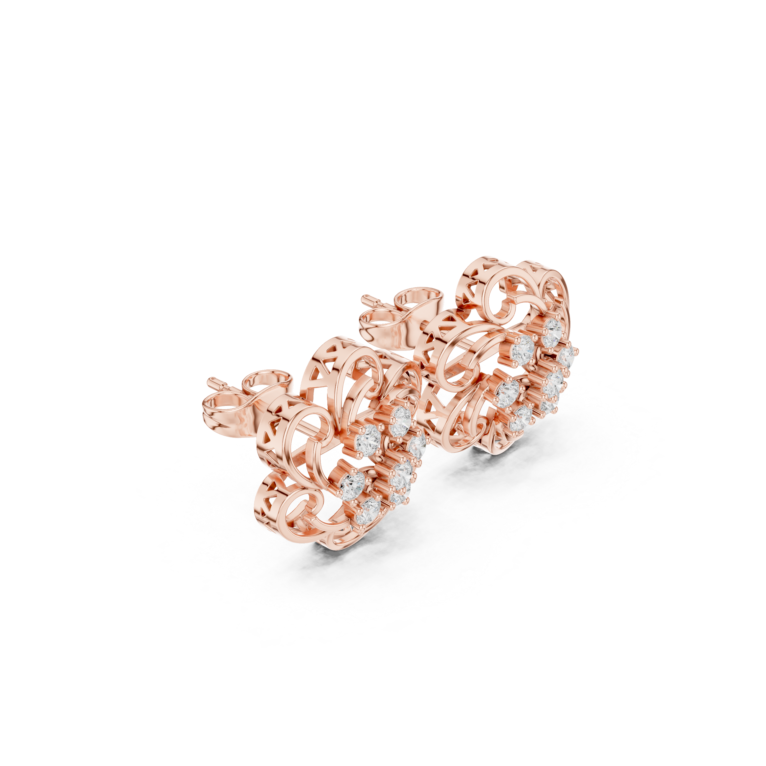 Gleaming Charm Diamond Earrings