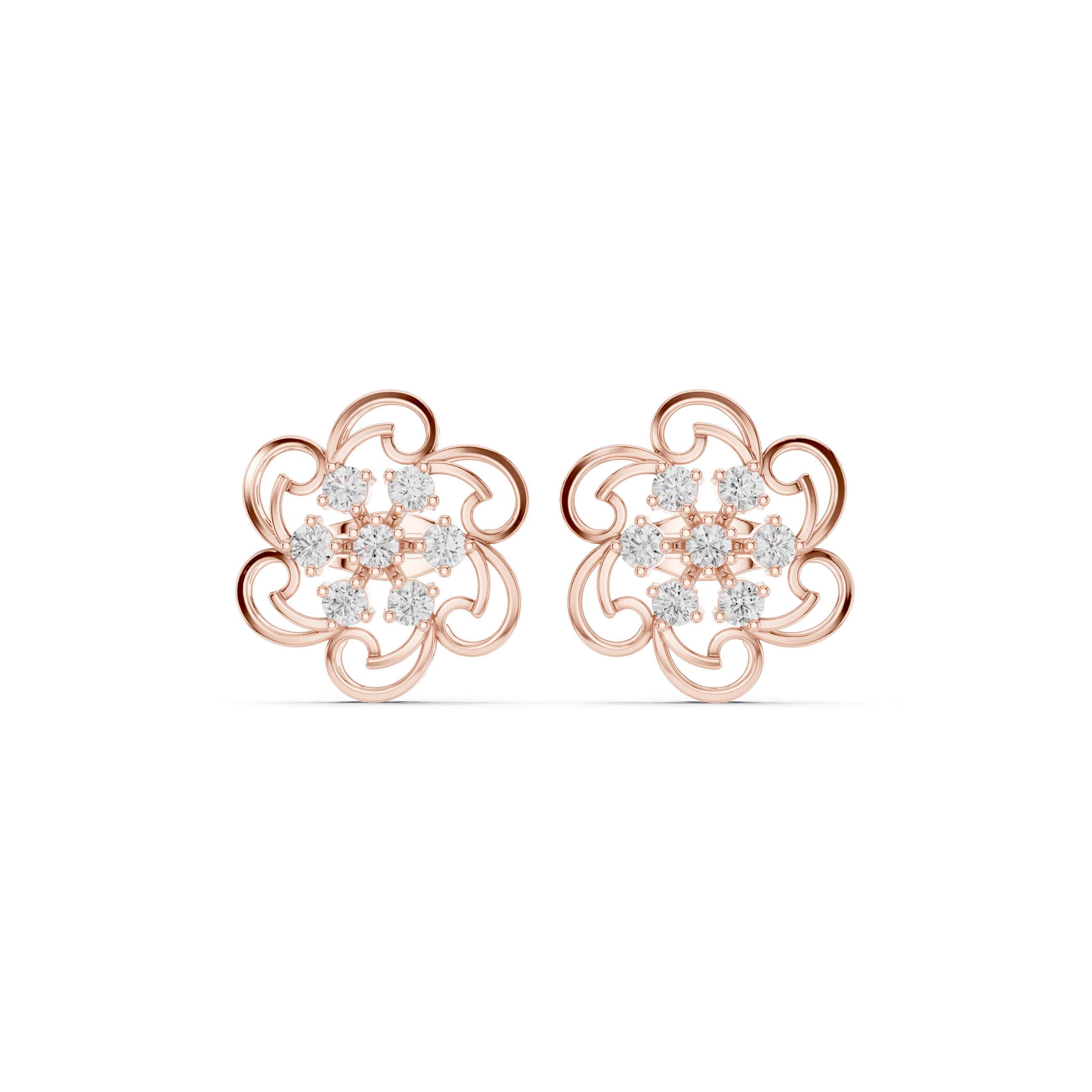Gleaming Charm Diamond Earrings