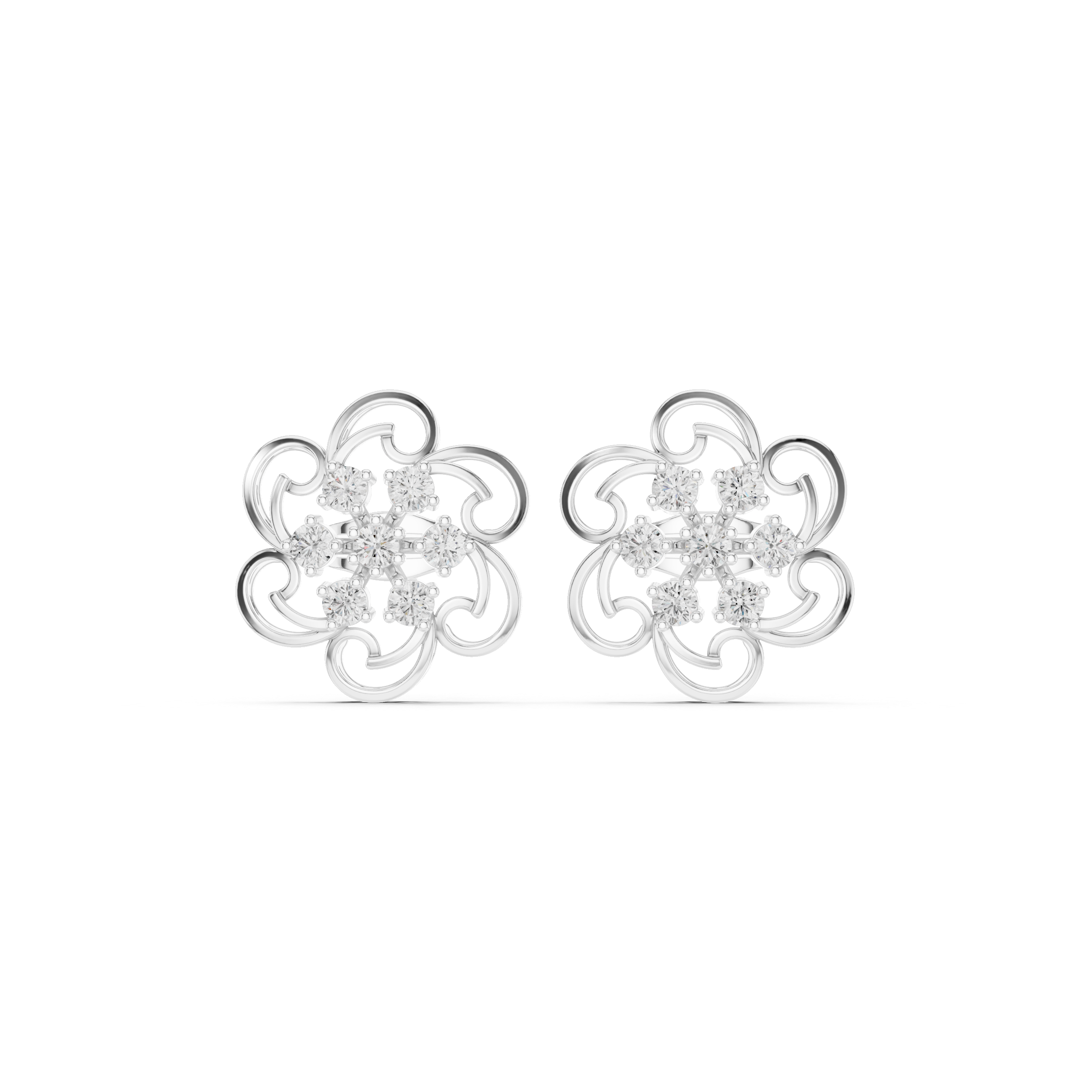 Gleaming Charm Diamond Earrings
