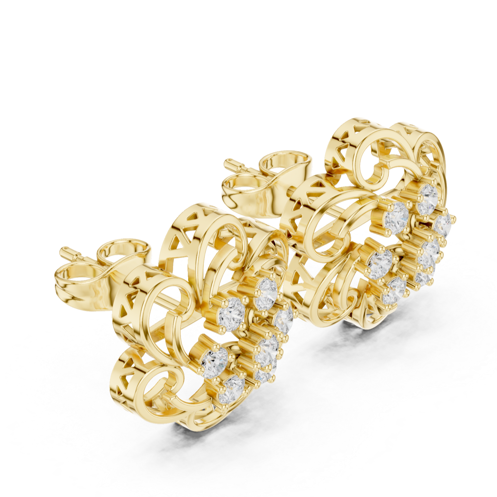 Gleaming Charm Diamond Earrings