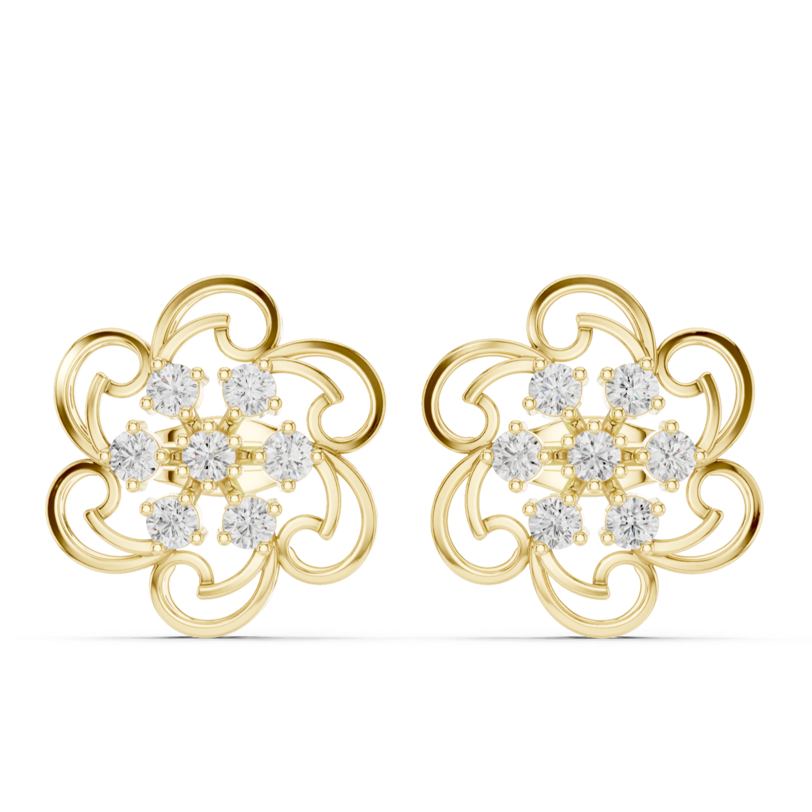 Gleaming Charm Diamond Earrings