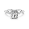 Emerald-Cut Diamond Halo Ring
