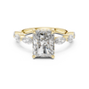 Emerald-Cut Diamond Halo Ring