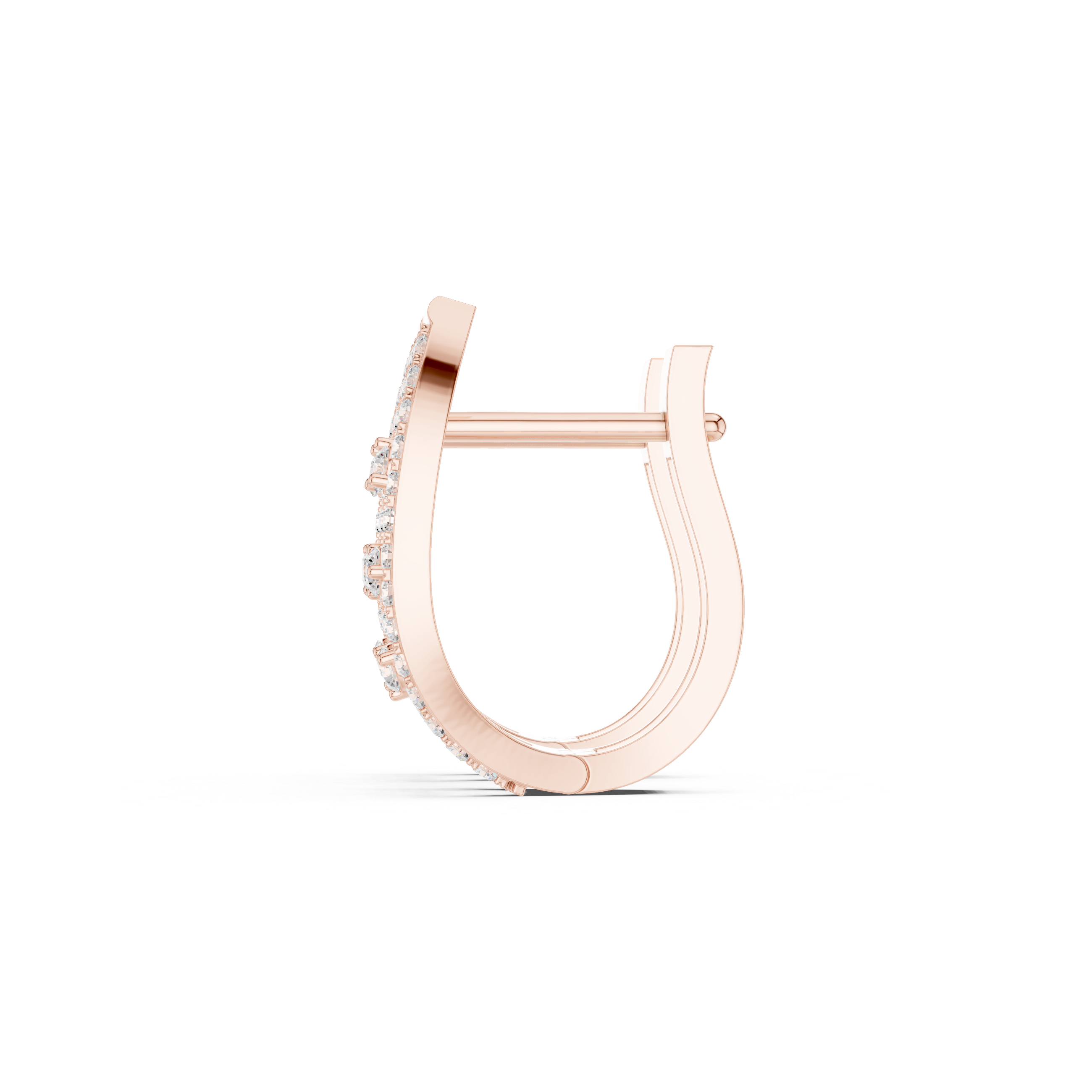 Diamond Grid Hoop Earrings