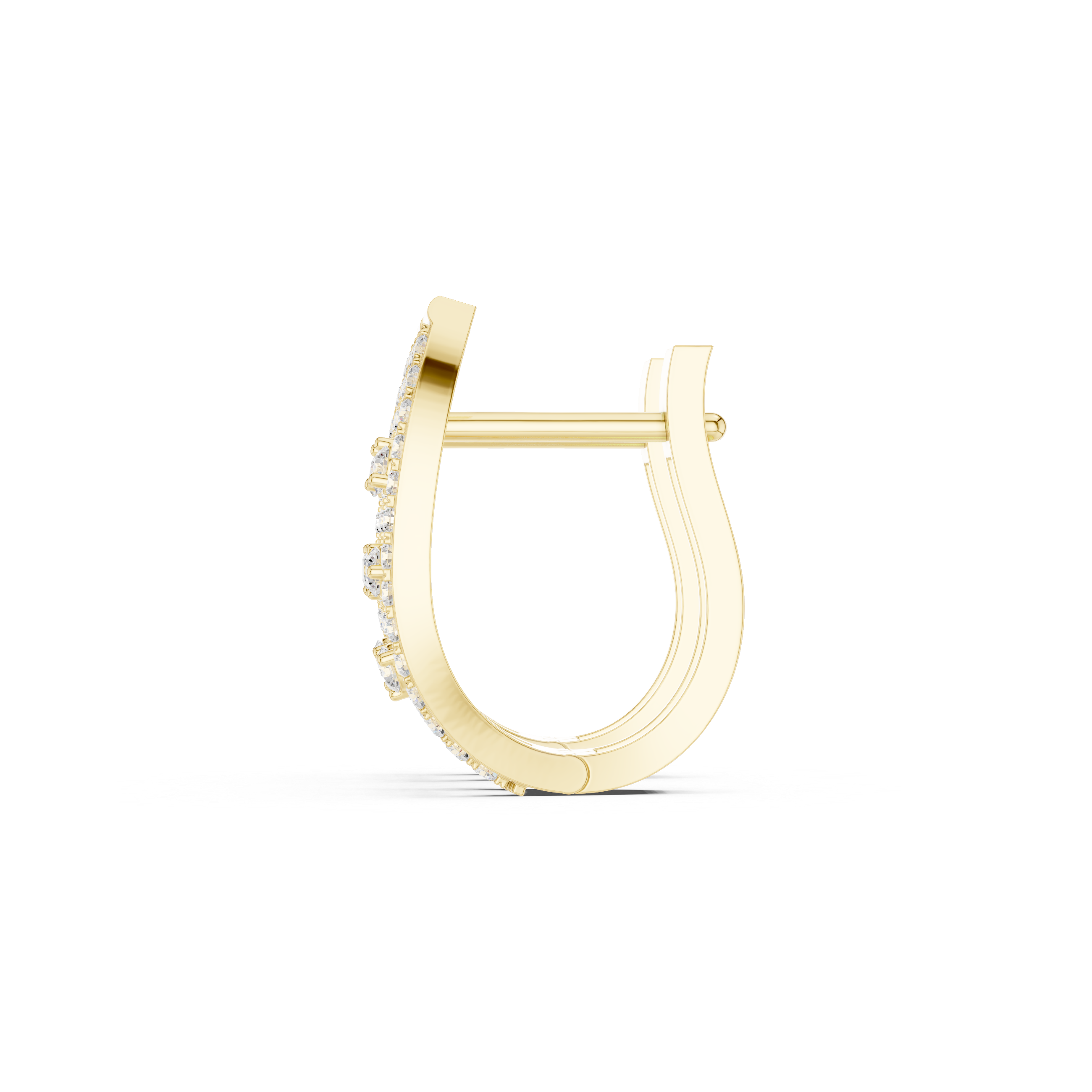Diamond Grid Hoop Earrings