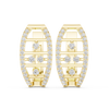 Diamond Grid Hoop Earrings