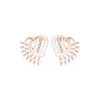 Diamond Heart Swirl Earrings