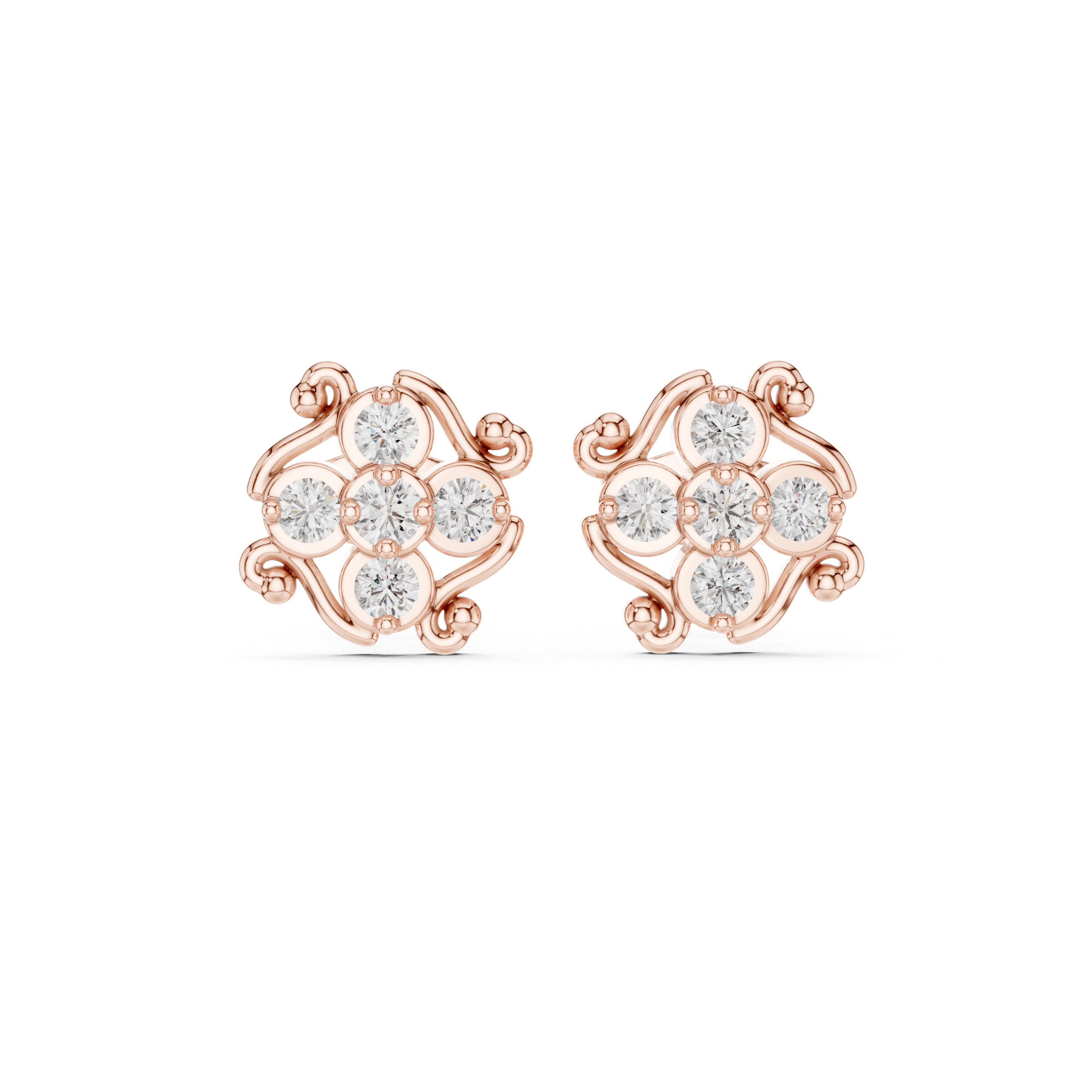 Earrings with sparkling cluster gemstones.