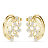 Paisley Earrings with Leaf-Shaped Diamond Accents