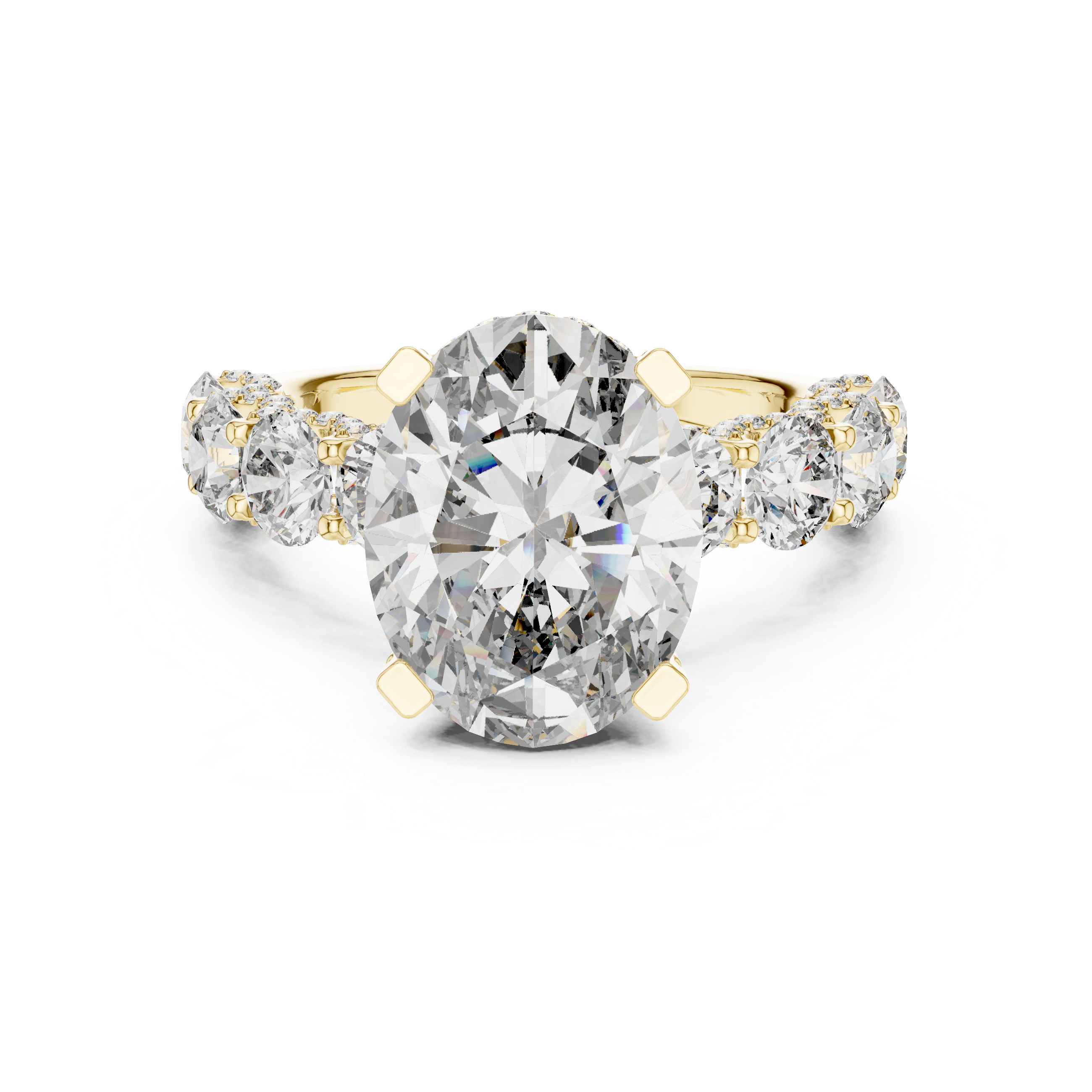 Oval Halo Diamond Eternity Ring