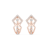 Earrings with Diamond-Studded Angular Design