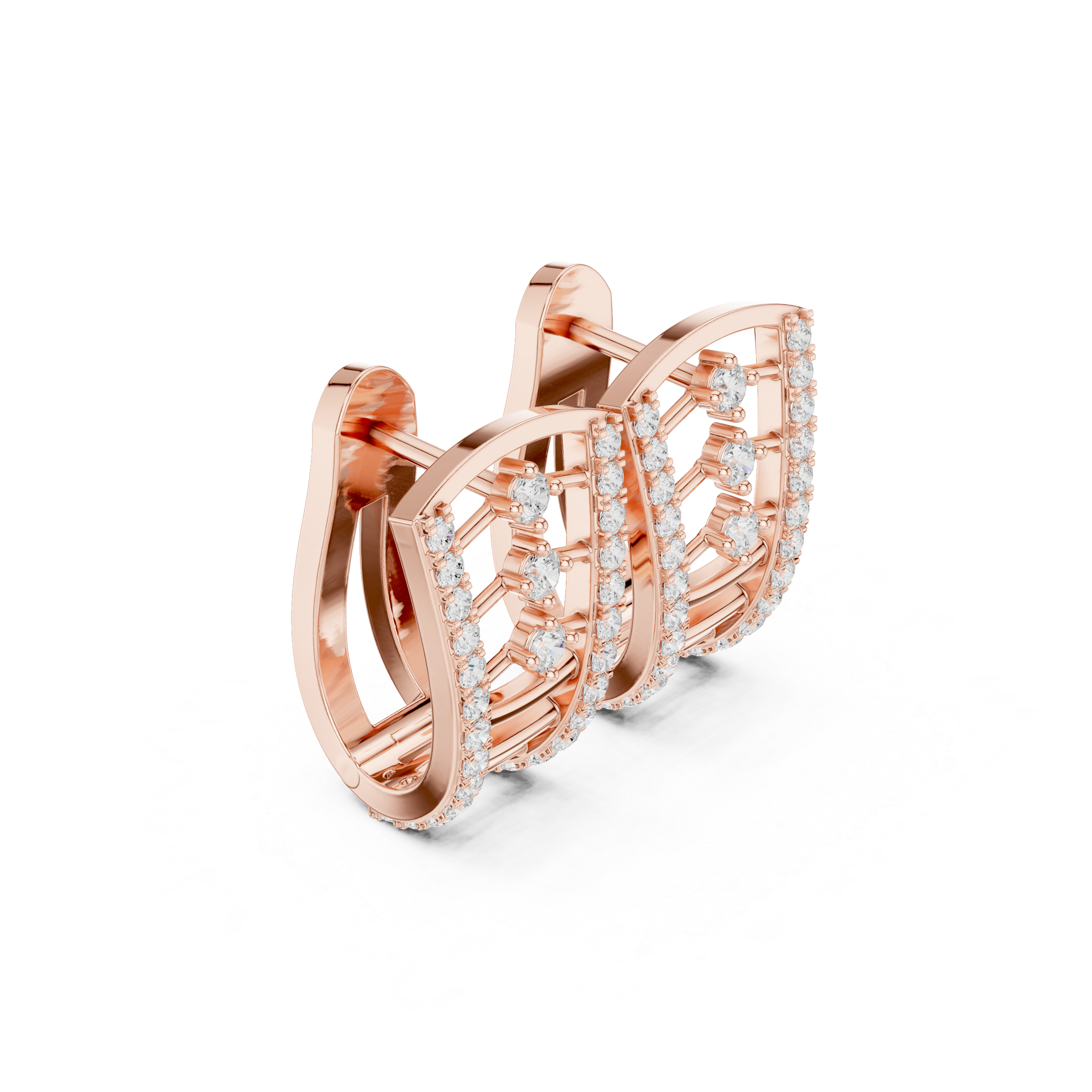 Vertical Diamond Accents and Diamond-Studded Edges