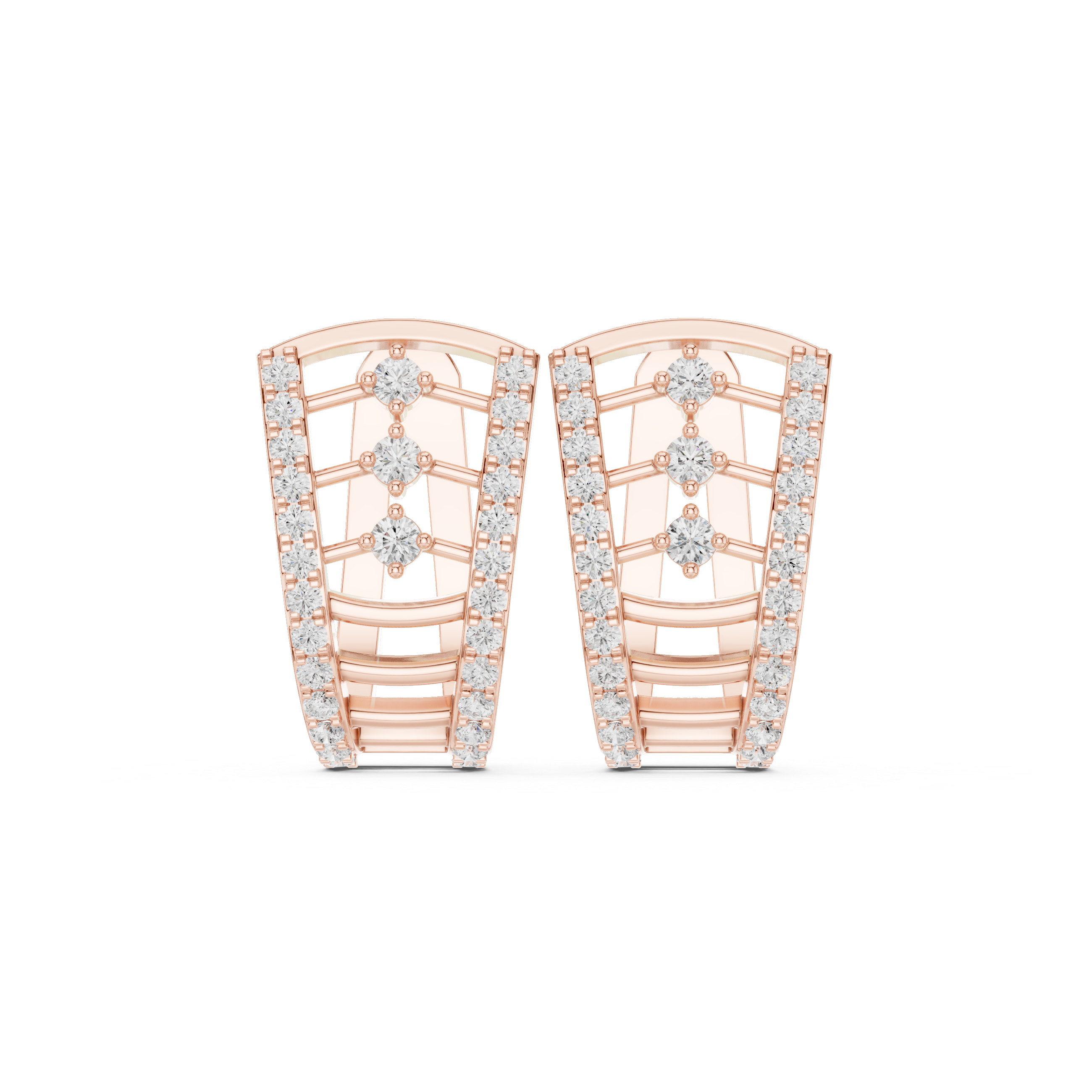Vertical Diamond Accents and Diamond-Studded Edges