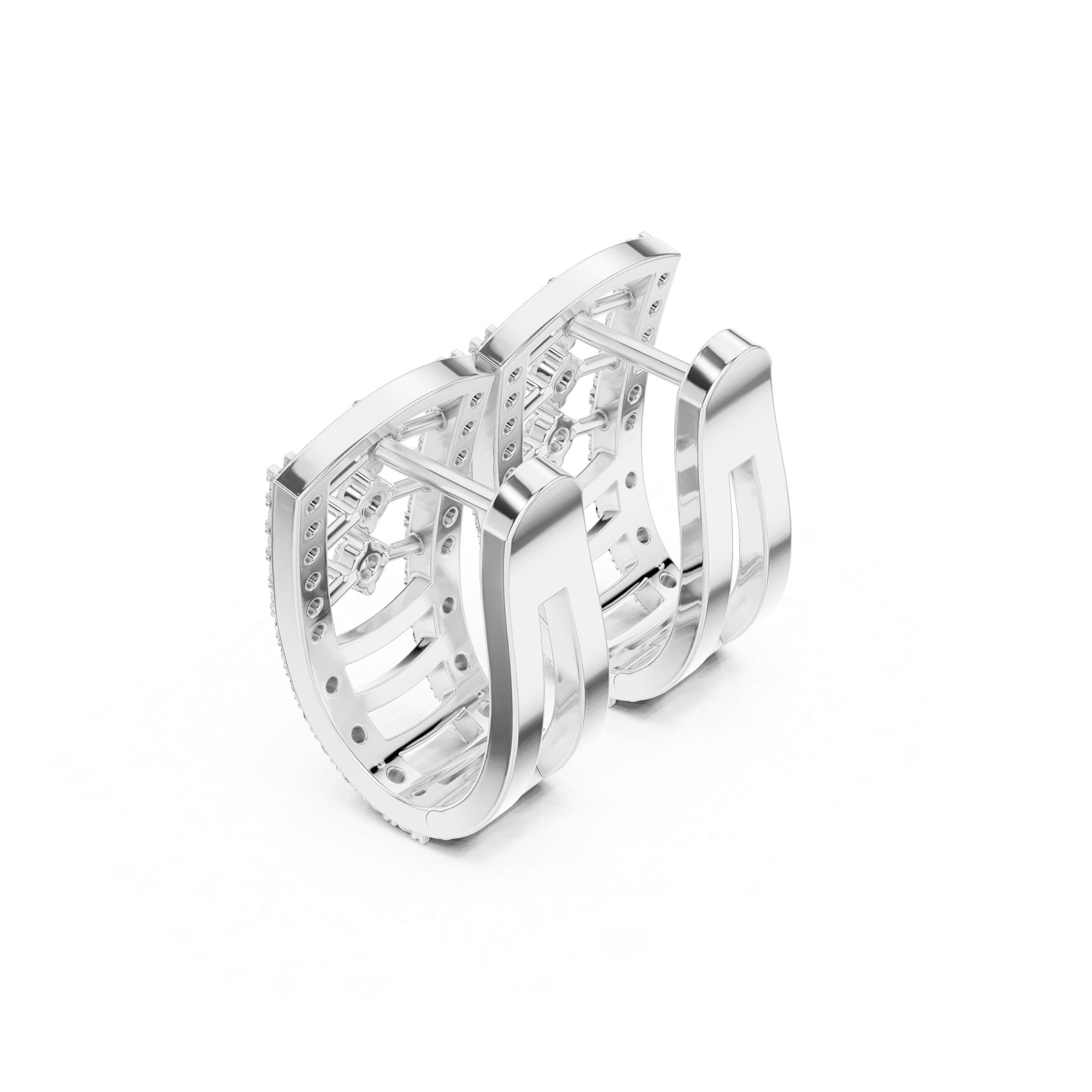 Vertical Diamond Accents and Diamond-Studded Edges