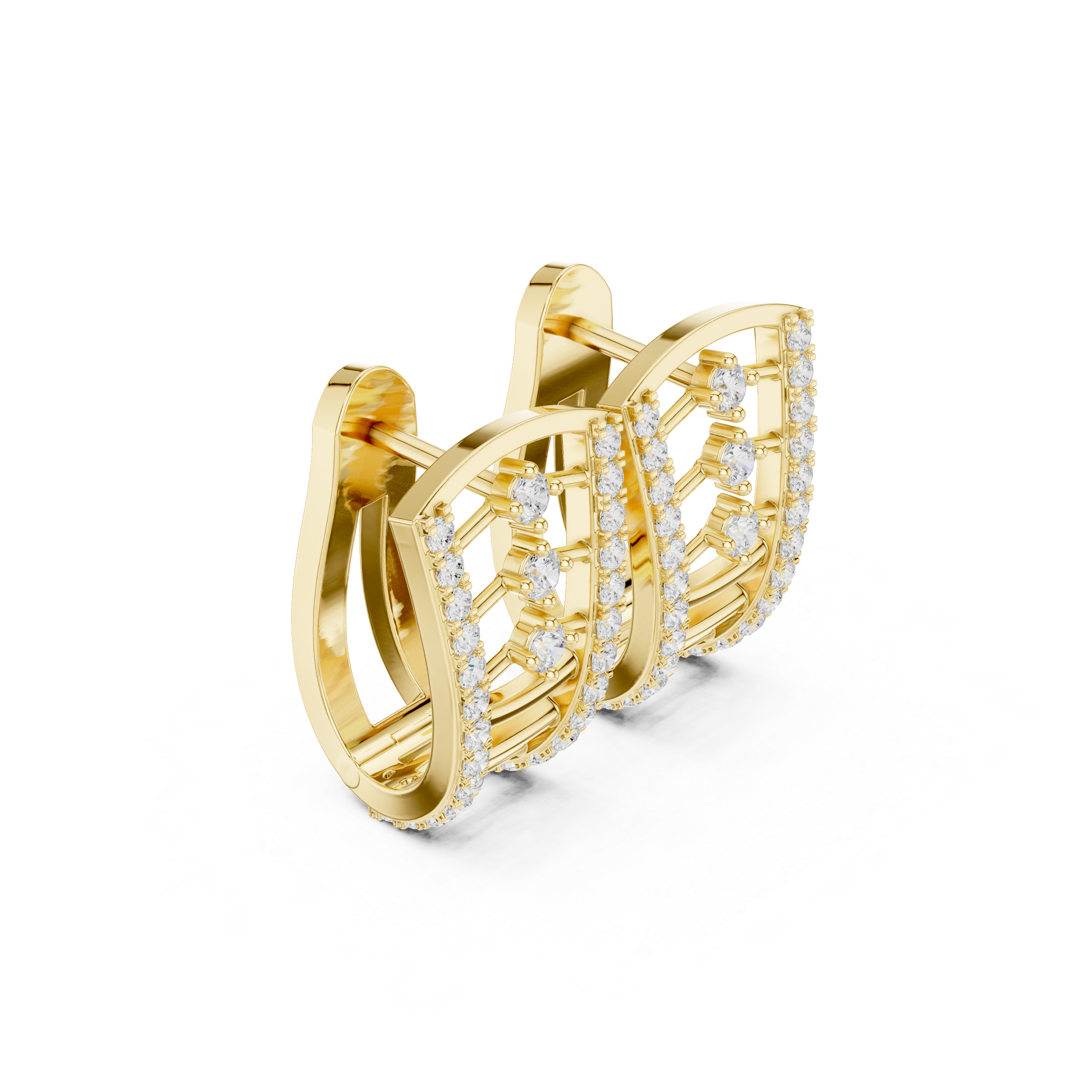 Vertical Diamond Accents and Diamond-Studded Edges