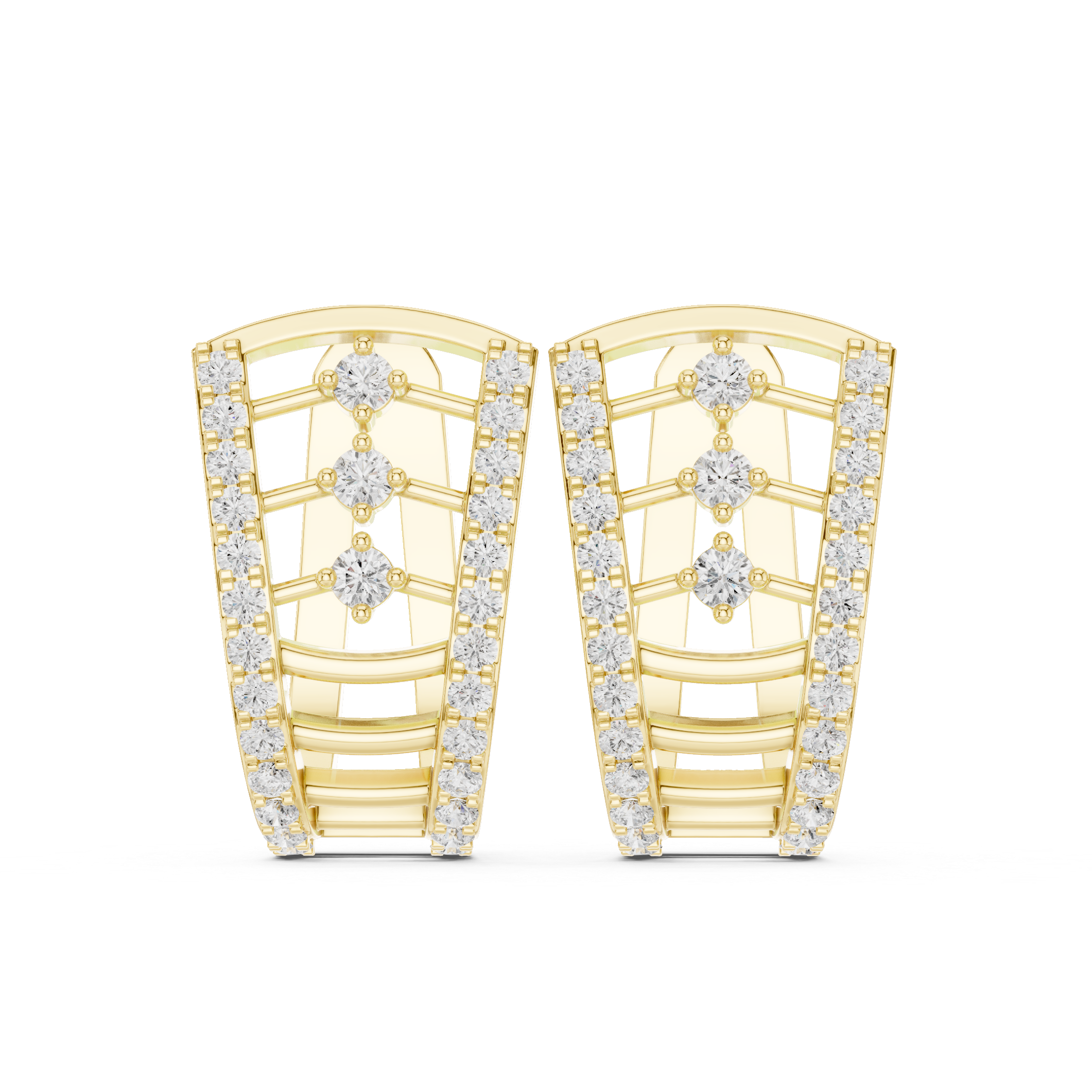 Vertical Diamond Accents and Diamond-Studded Edges