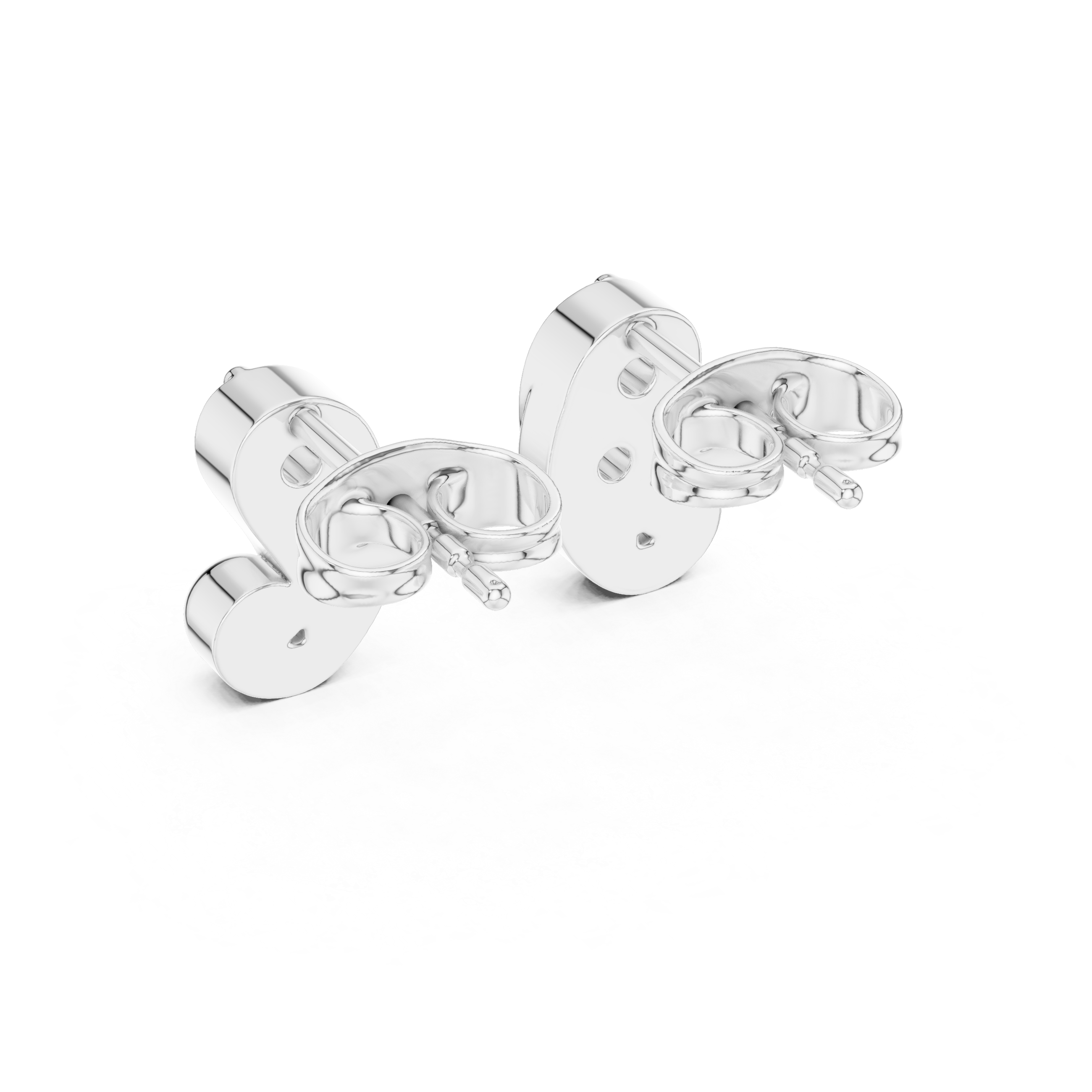 Swirl stud earrings with sparkling