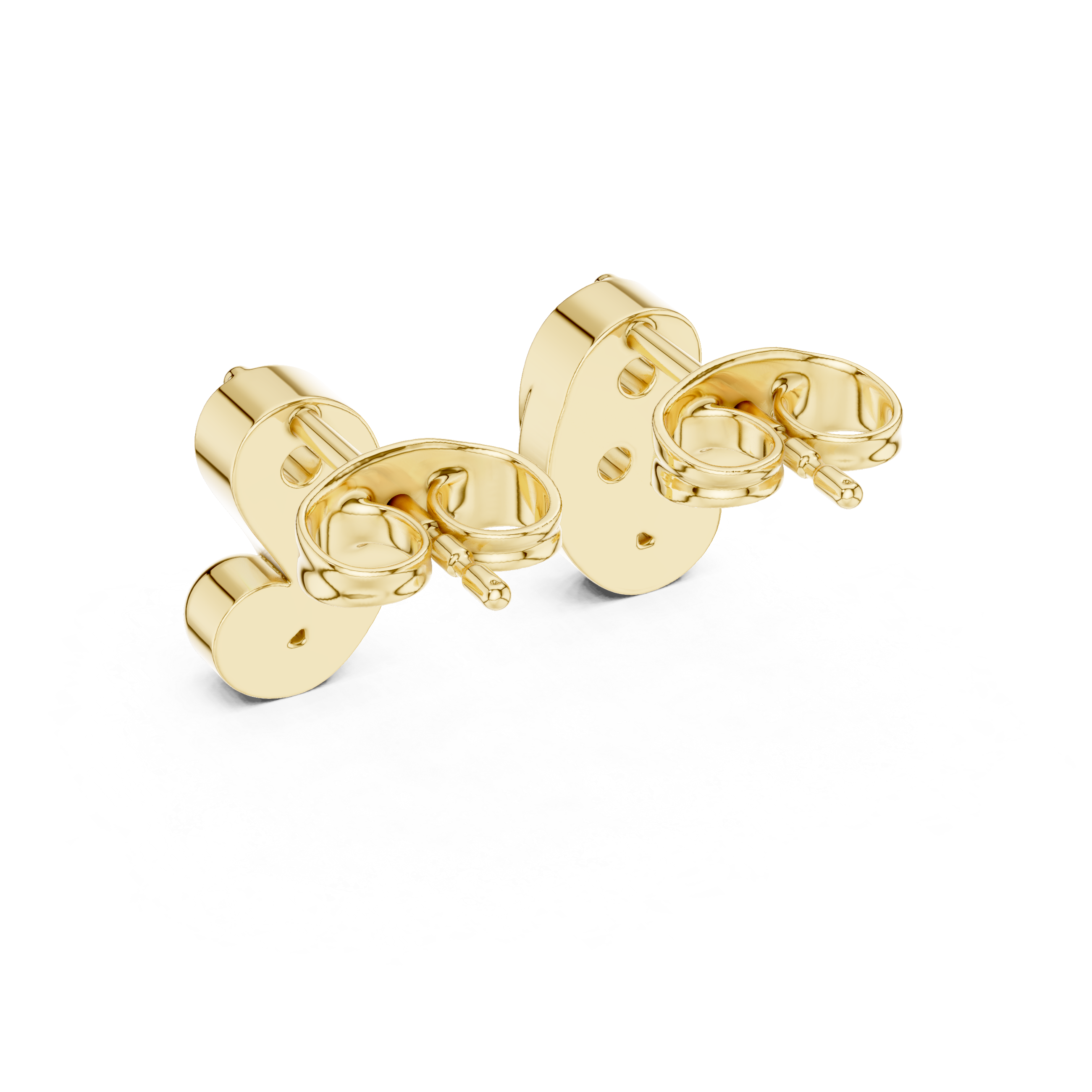 Swirl stud earrings with sparkling
