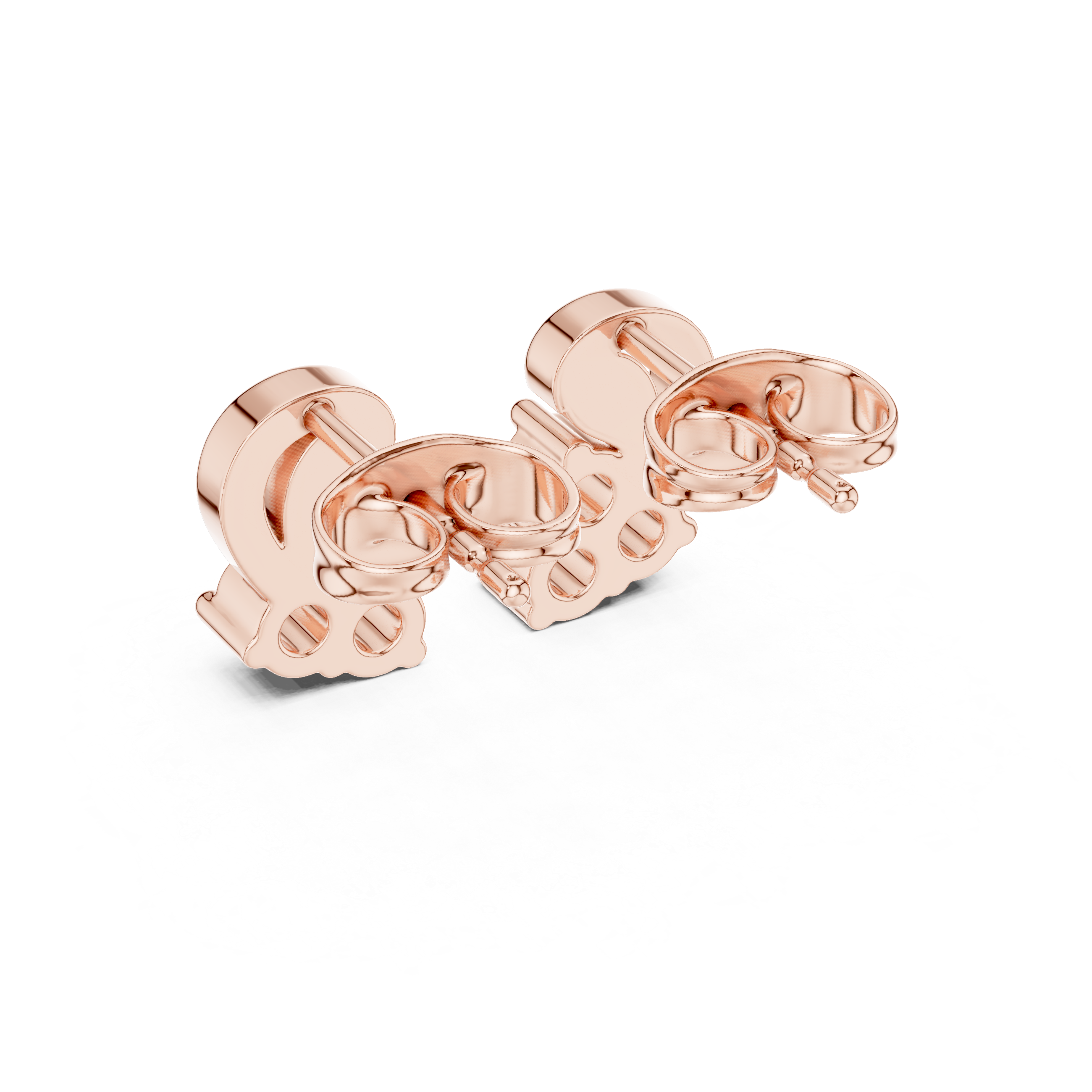 loop stud earrings with clustered sparkling