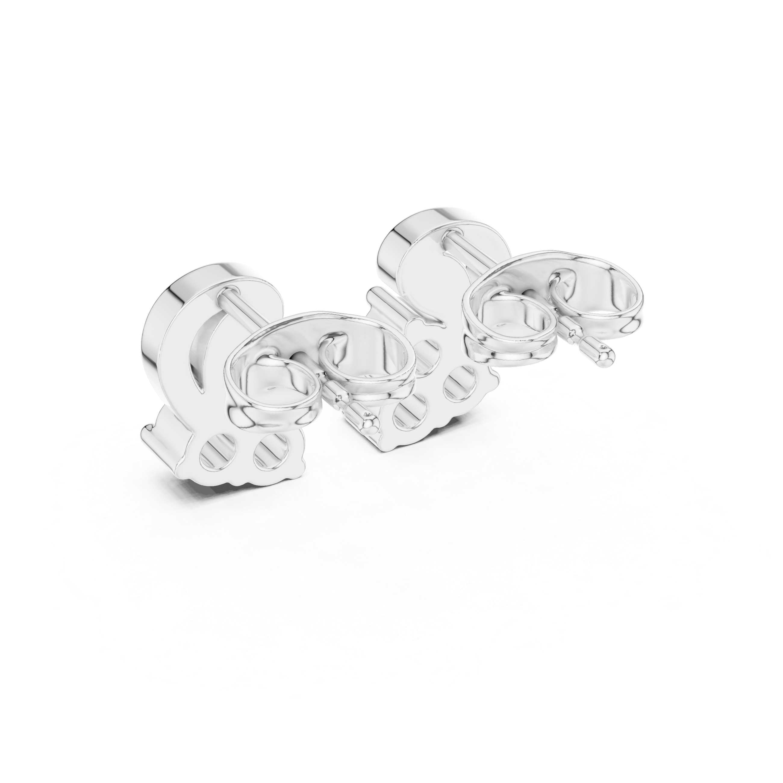 loop stud earrings with clustered sparkling