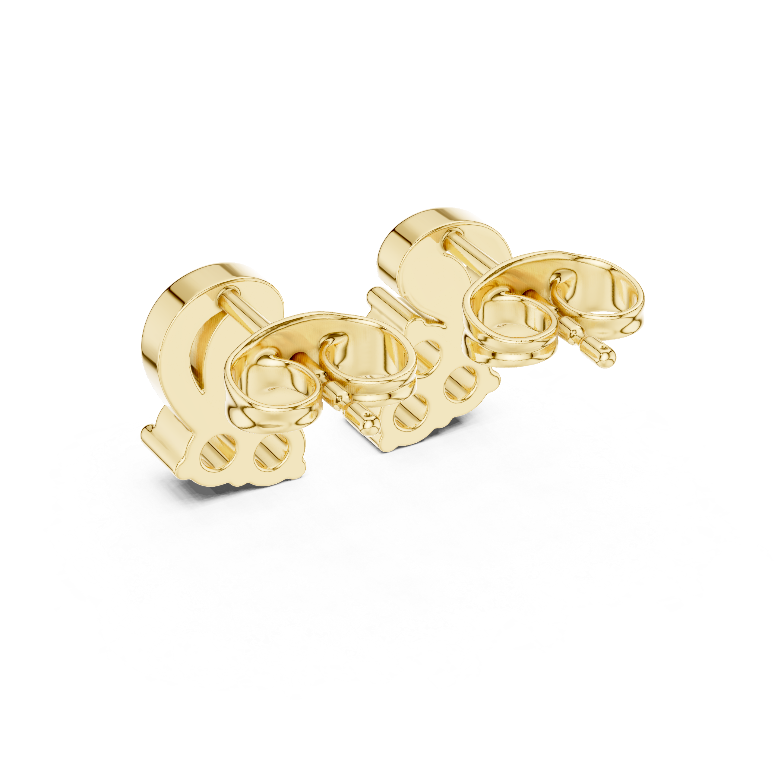 loop stud earrings with clustered sparkling
