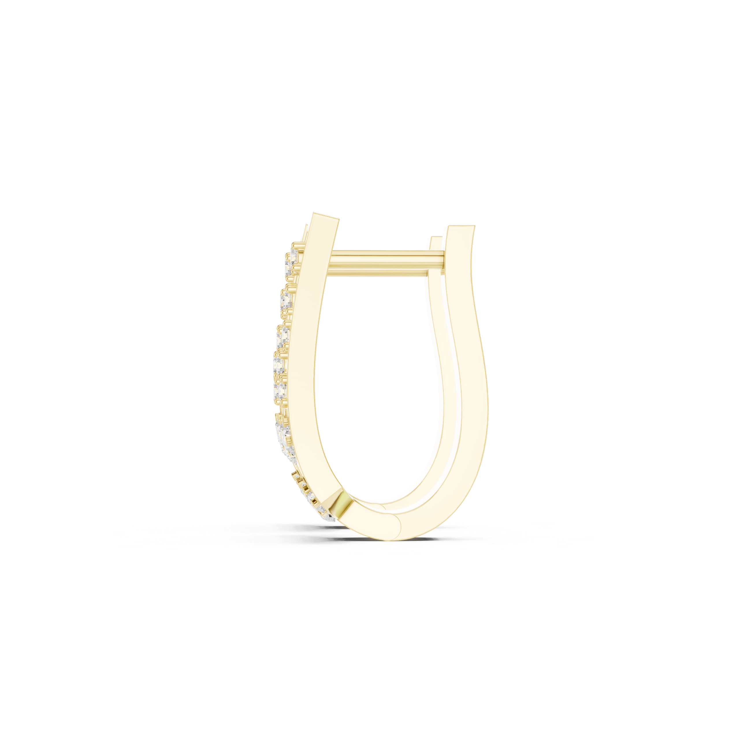 Gold Diamond Hoop Earrings