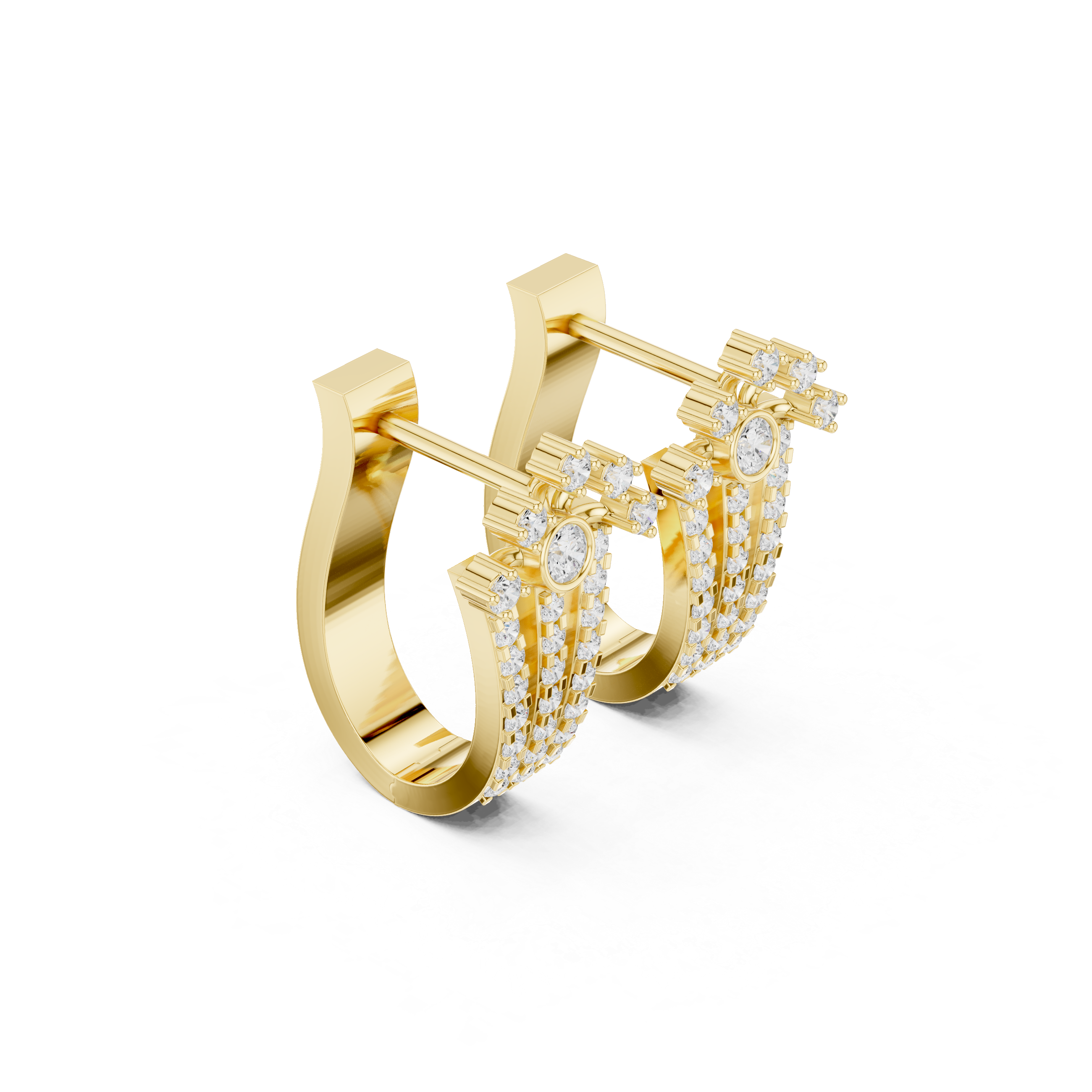 Crown-Inspired Diamond Stud Earrings