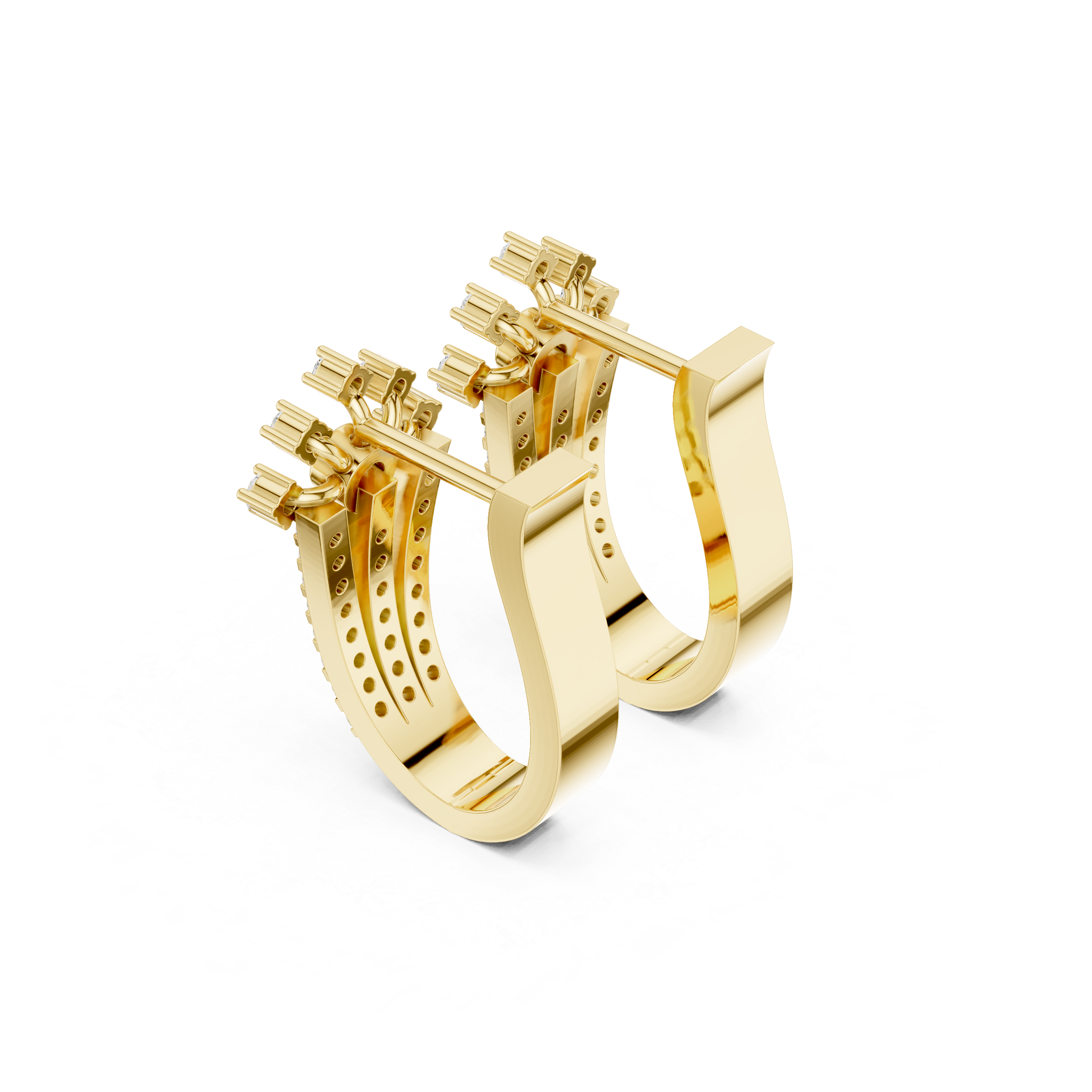 Crown-Inspired Diamond Stud Earrings