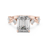 Emerald-Cut Center Diamond Ring with Princess-Cut Side Stones