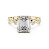 Emerald-Cut Center Diamond Ring with Princess-Cut Side Stones