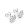 woven floral diamond stud earrings