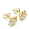 woven floral diamond stud earrings