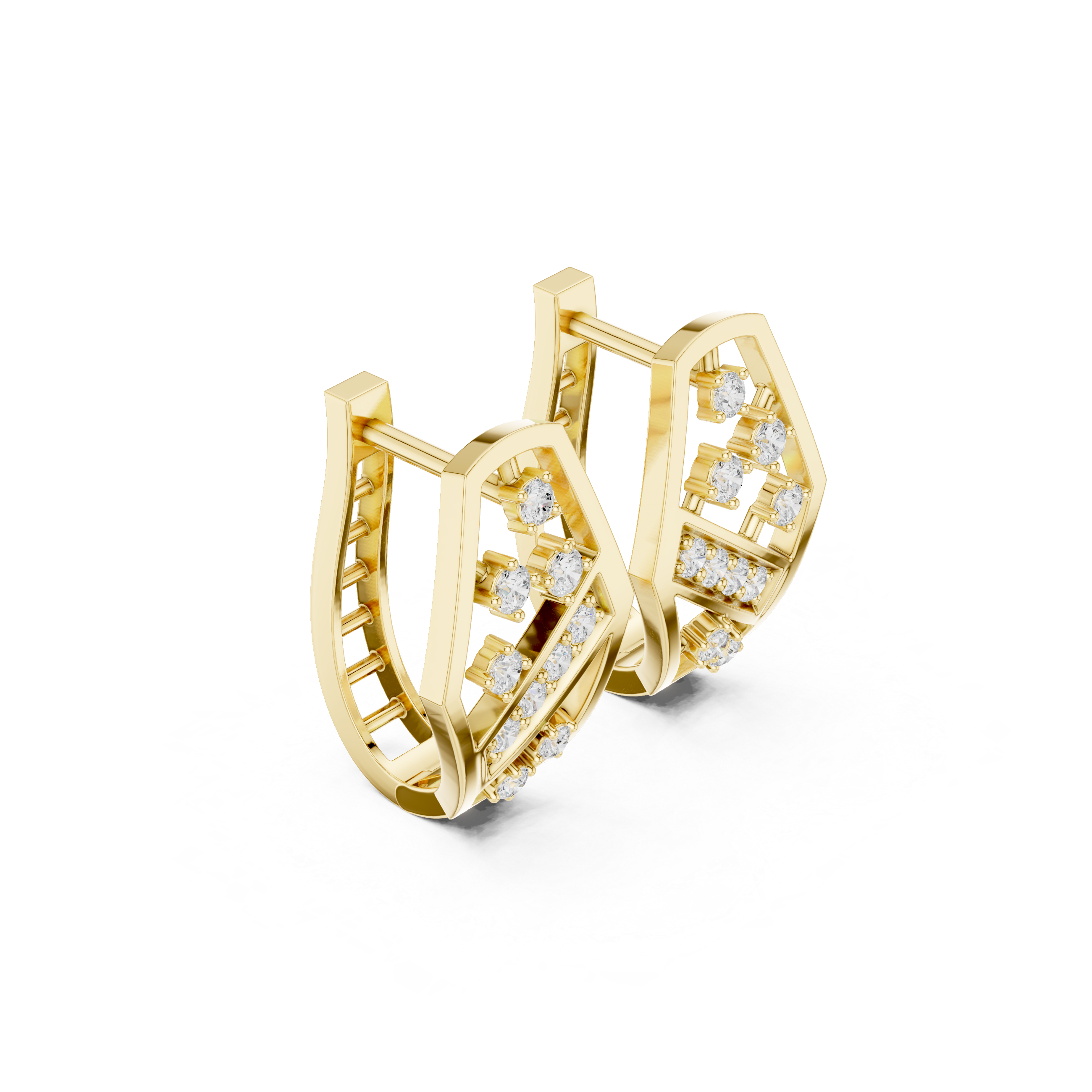 diamond-encrusted diagonal bar.