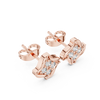 Wave-shaped diamond stud earrings.