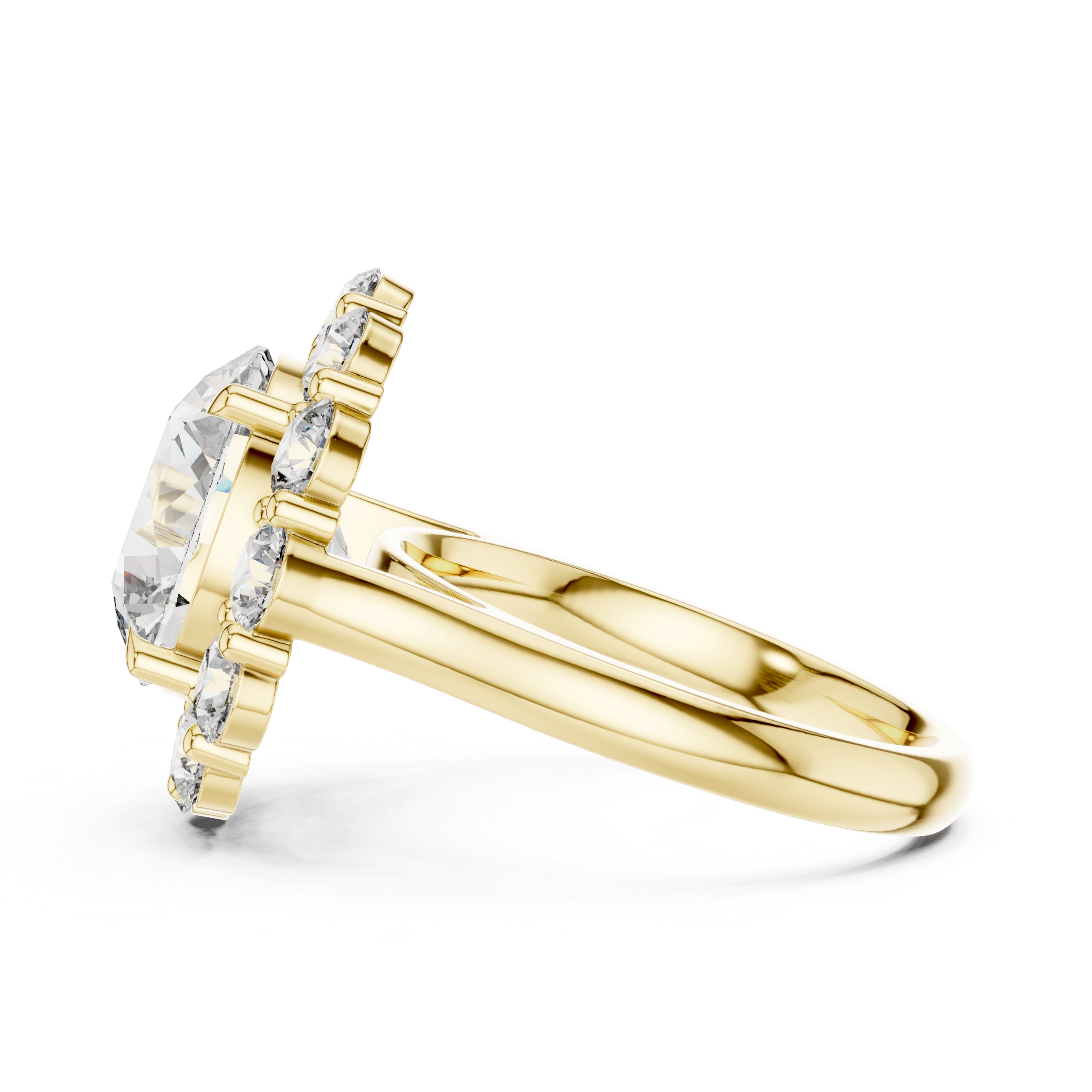 A large round brilliant-cut diamond.