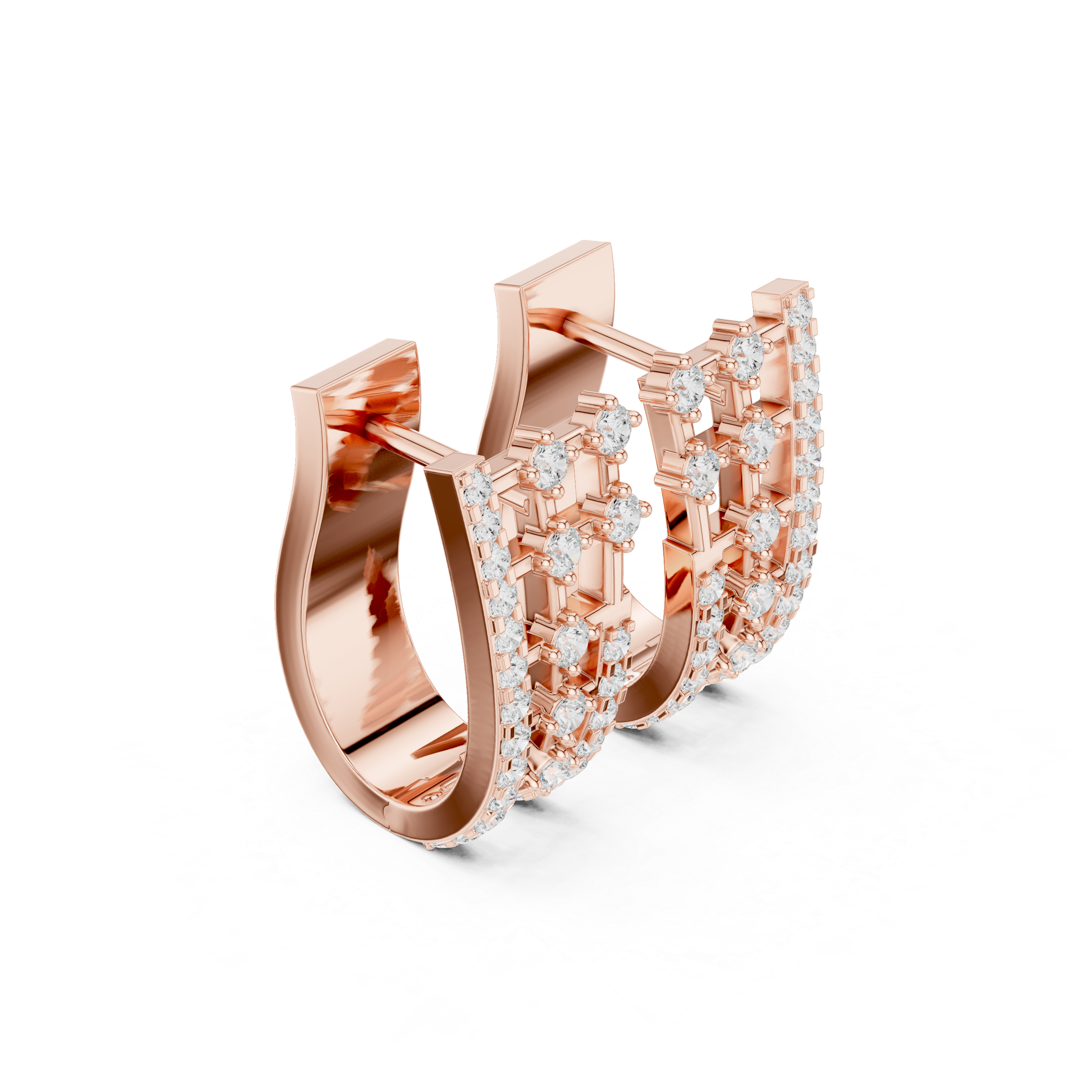 Sophisticated trapezoid-shaped earrings