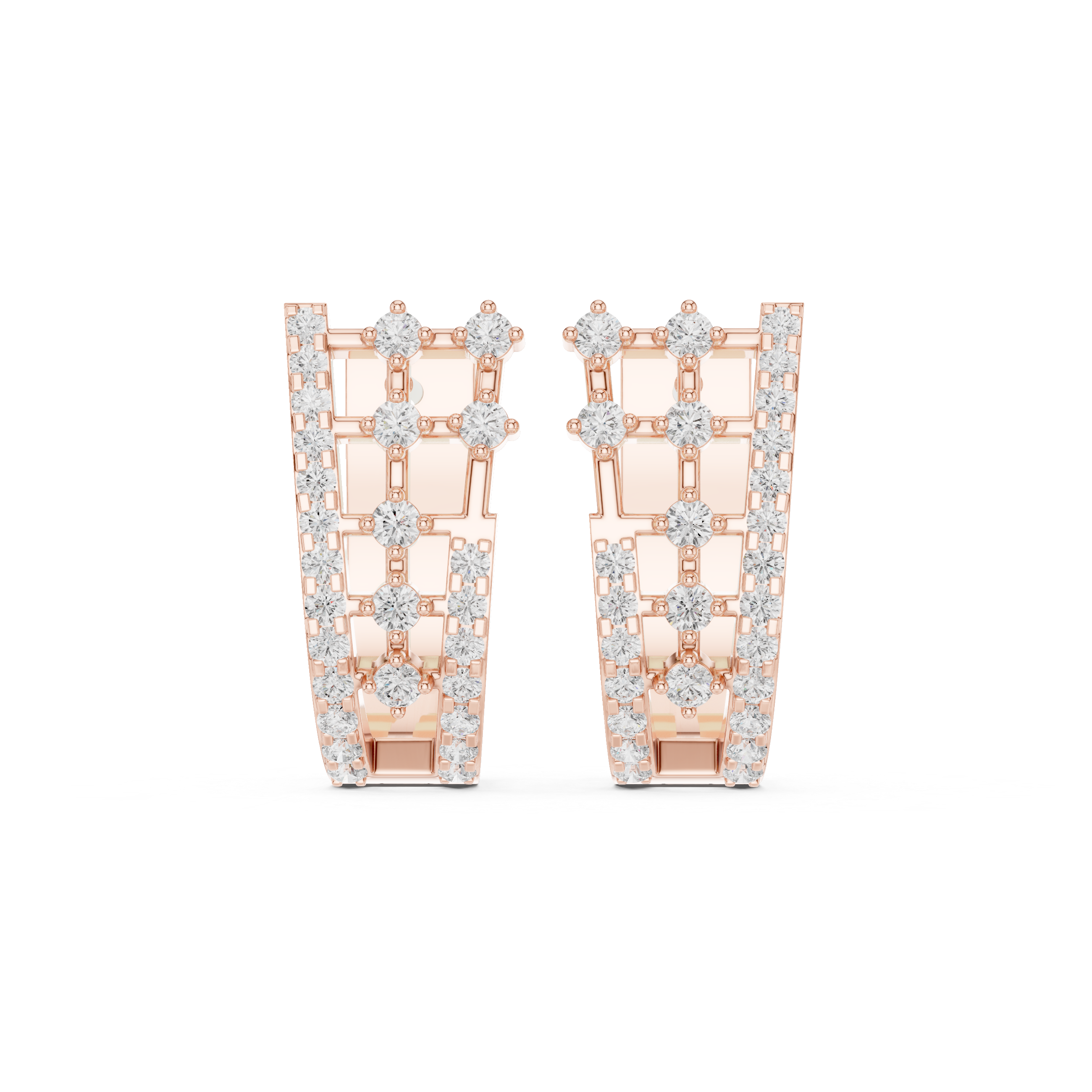 Sophisticated trapezoid-shaped earrings