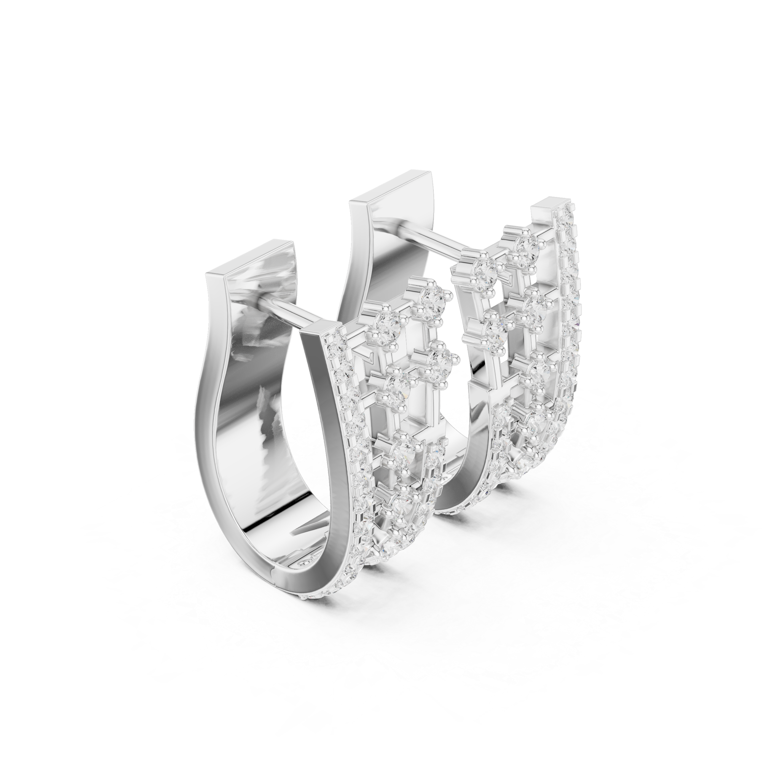 Sophisticated trapezoid-shaped earrings