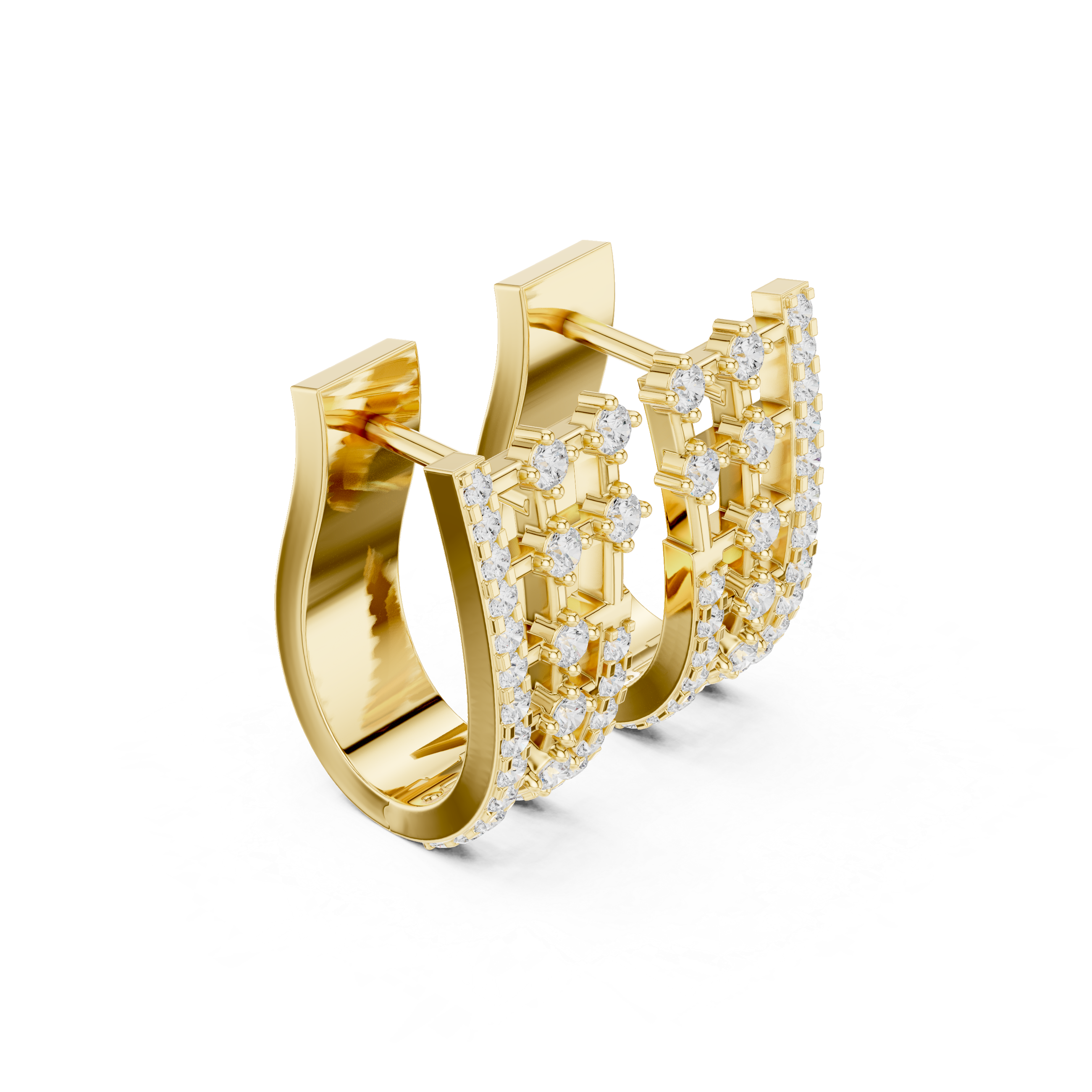 Sophisticated trapezoid-shaped earrings