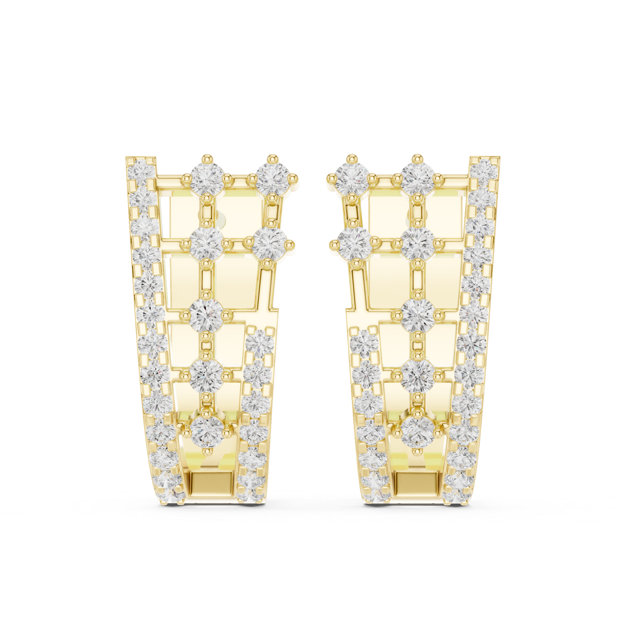 Sophisticated trapezoid-shaped earrings