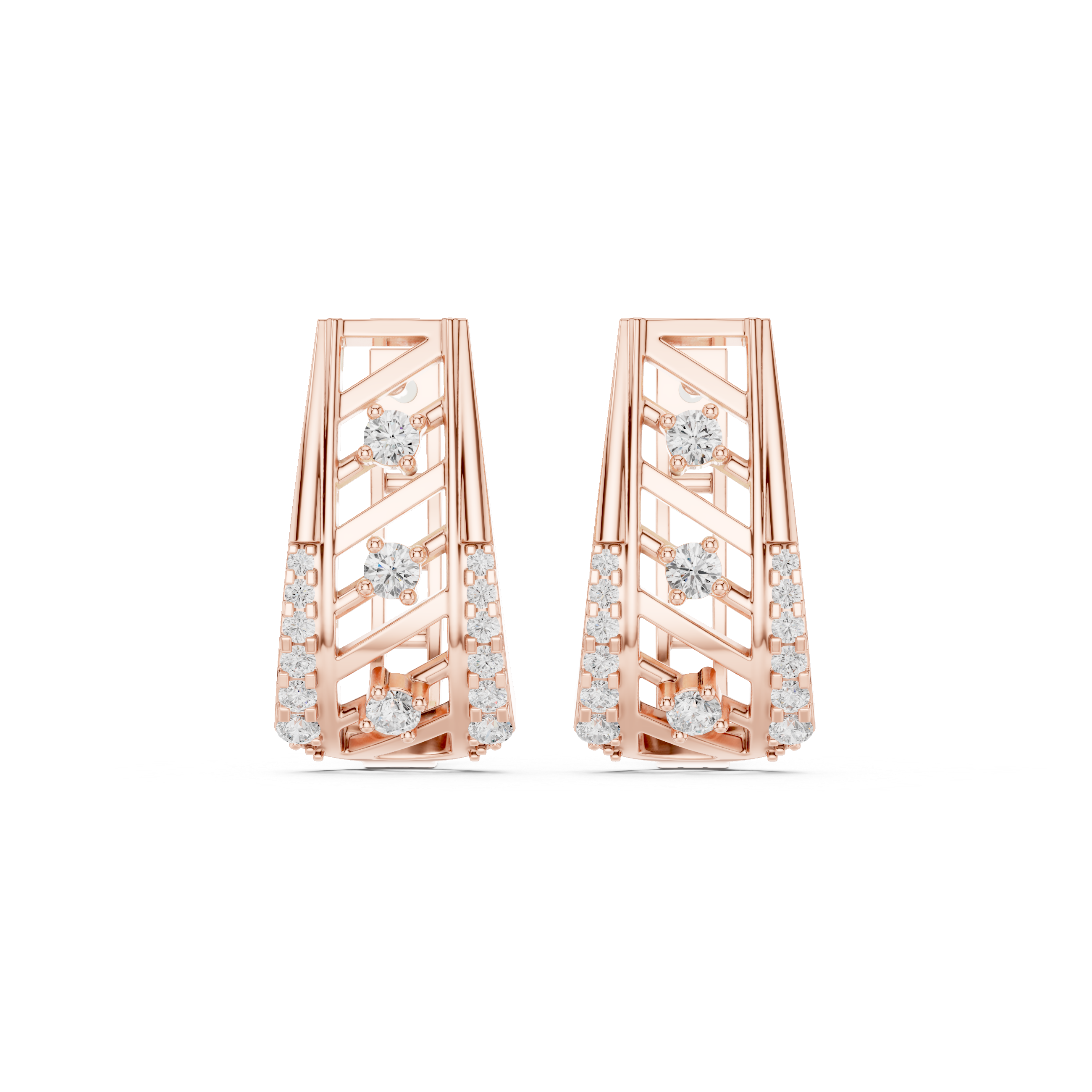 lattice design accented with sparkling white stones.