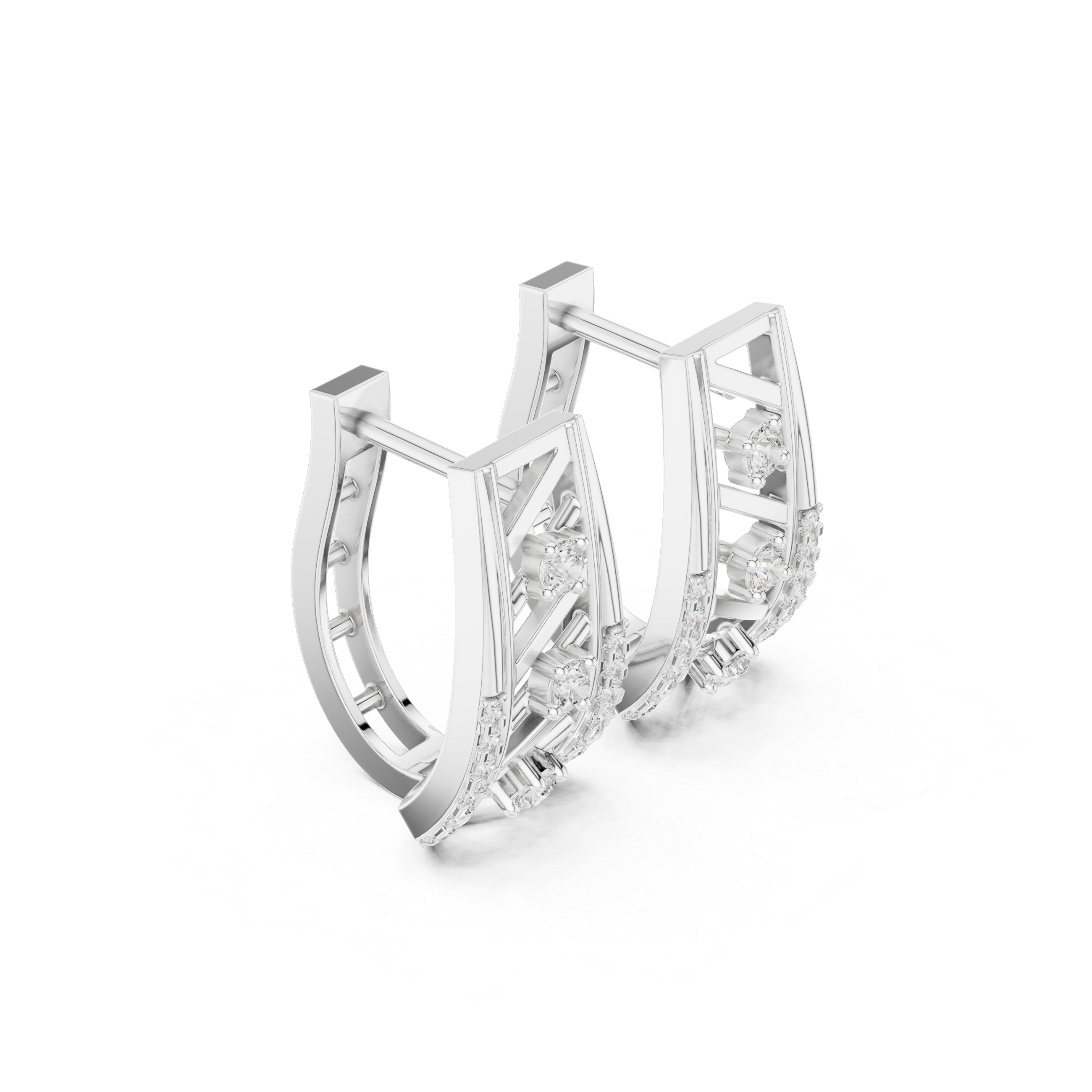 lattice design accented with sparkling white stones.