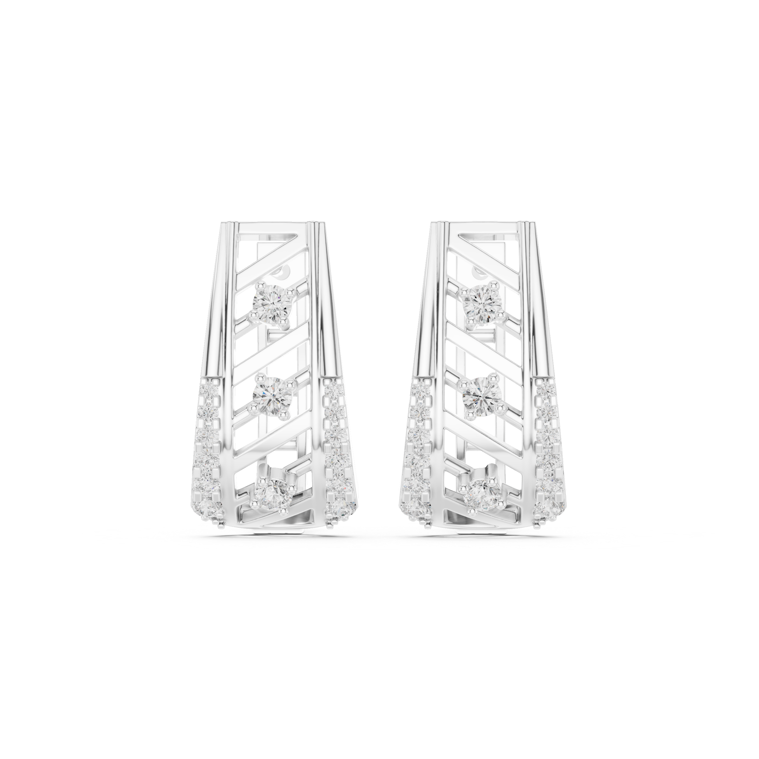 lattice design accented with sparkling white stones.