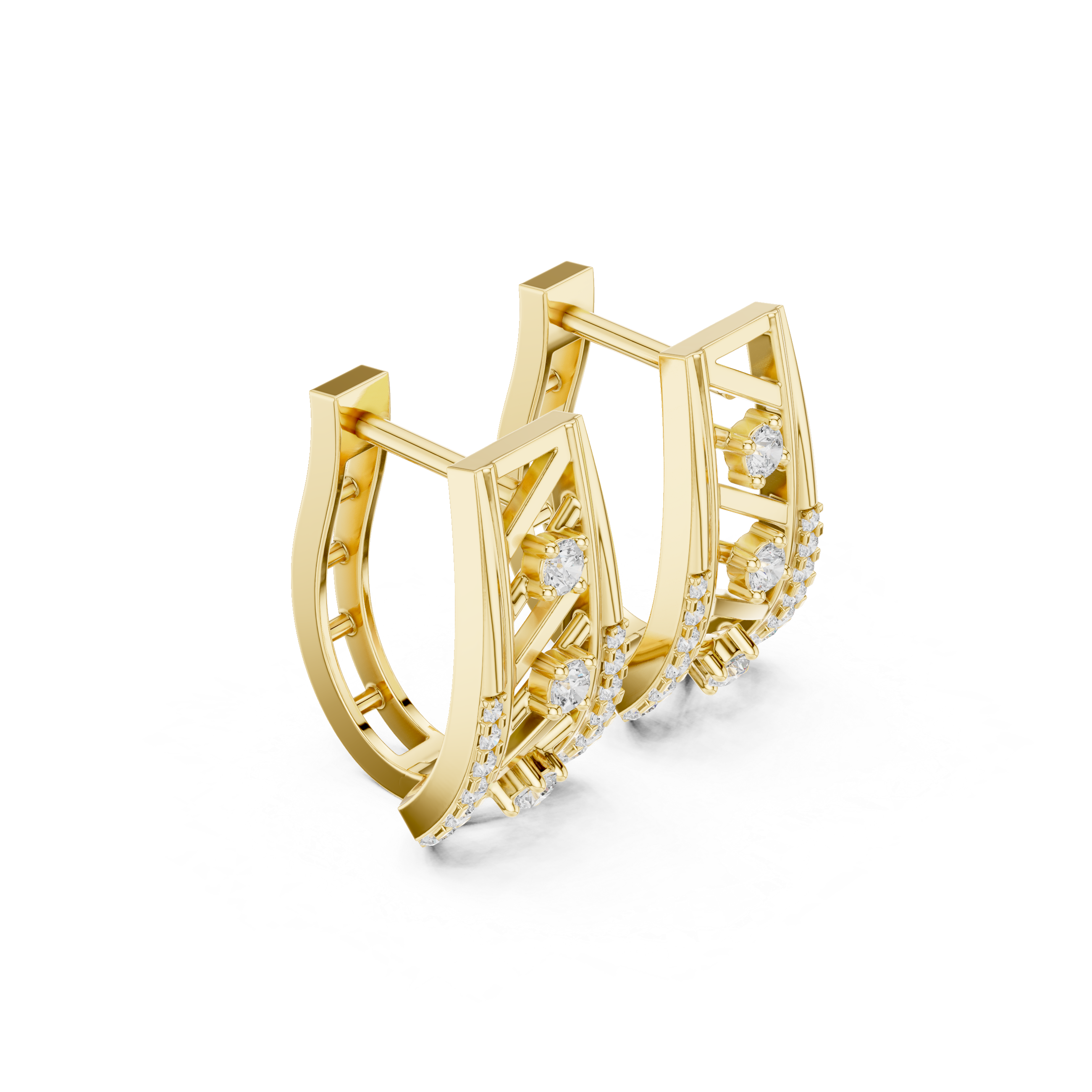 lattice design accented with sparkling white stones.