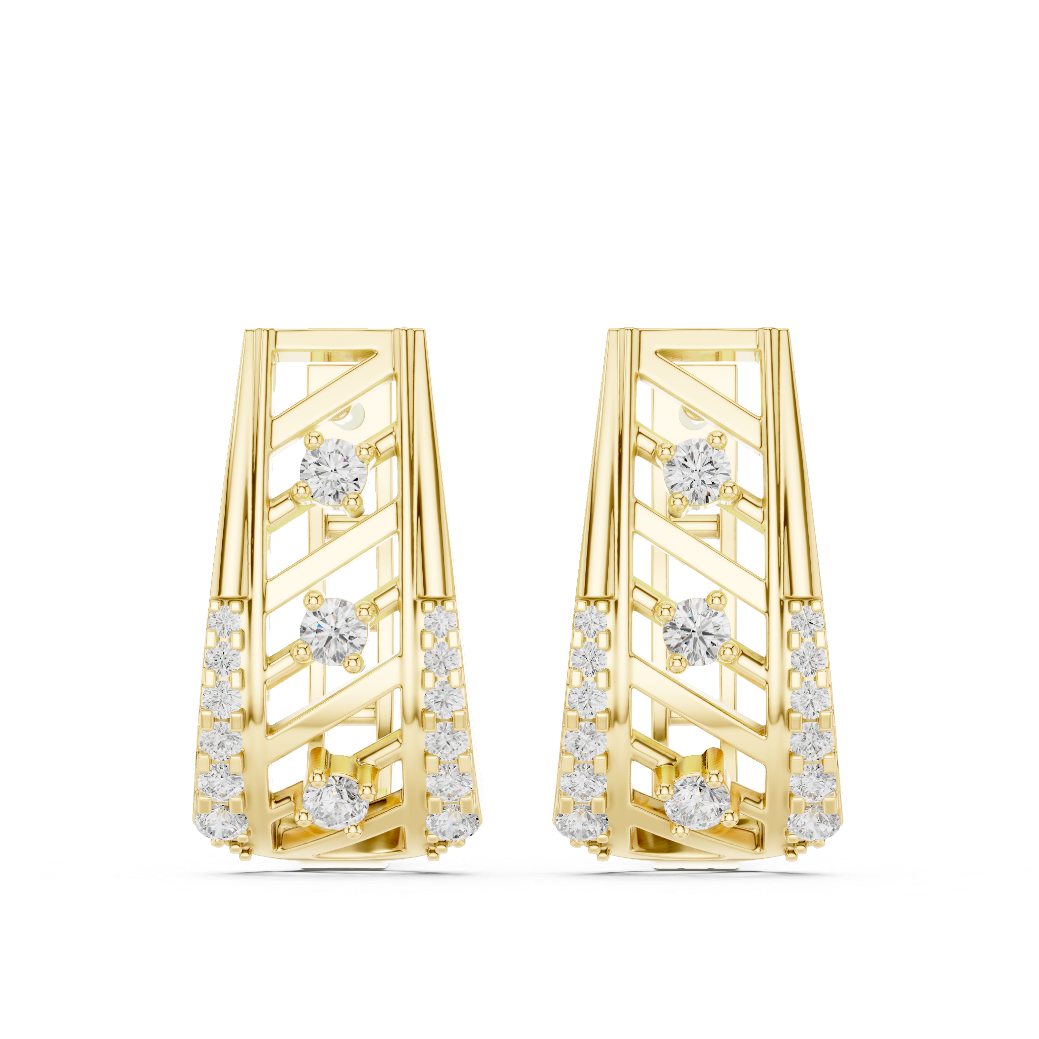 lattice design accented with sparkling white stones.