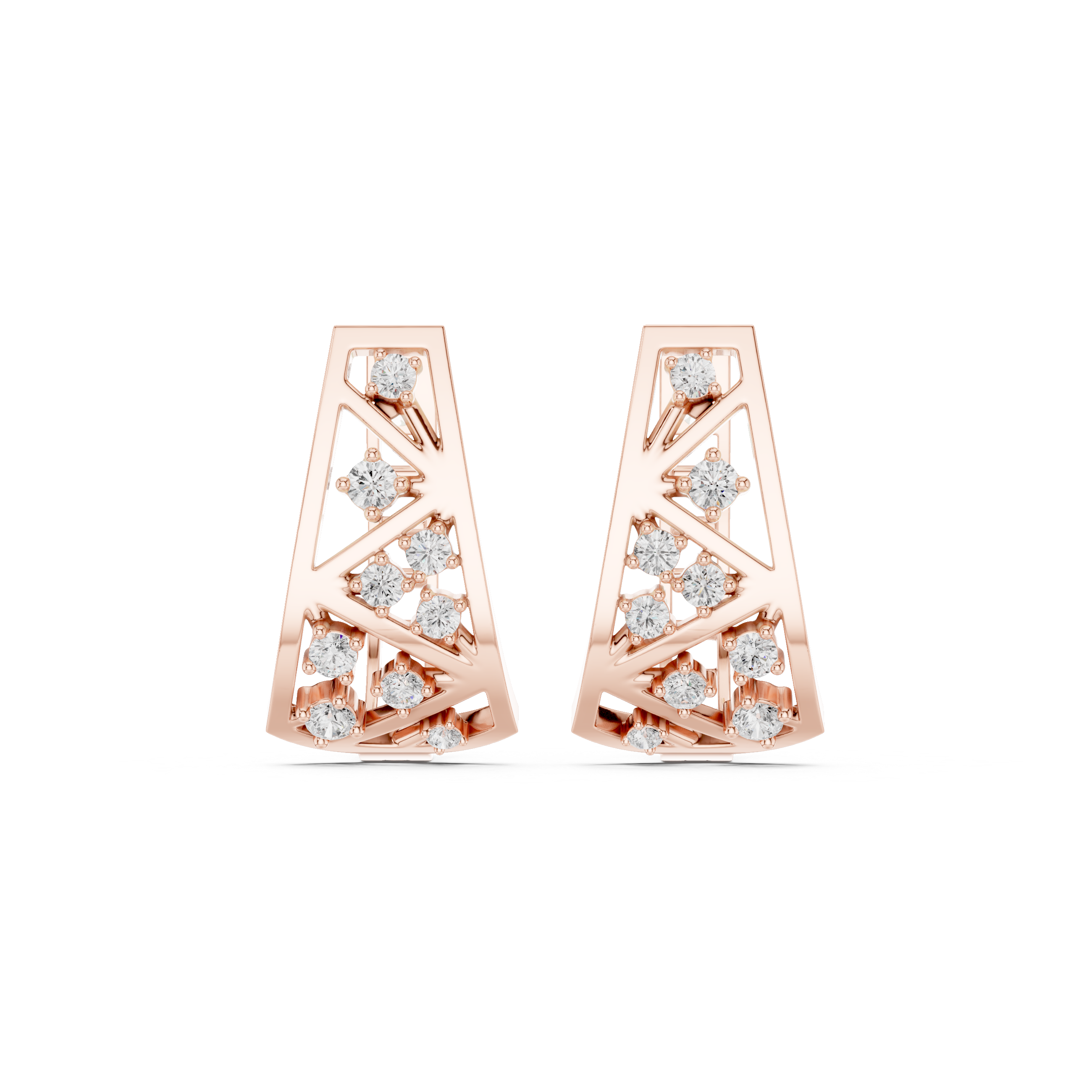 Diagonal rows of sparkling round-cut diamonds.