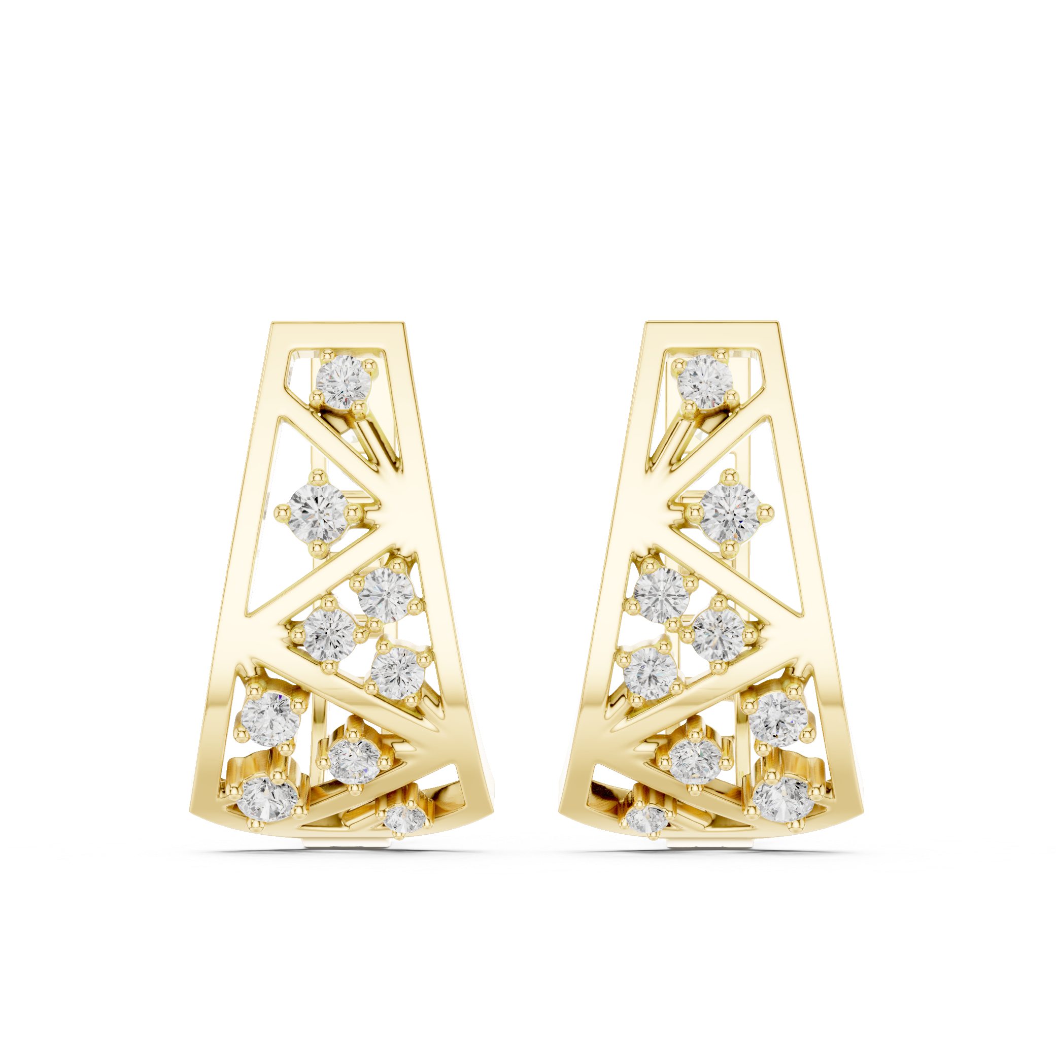 Diagonal rows of sparkling round-cut diamonds.