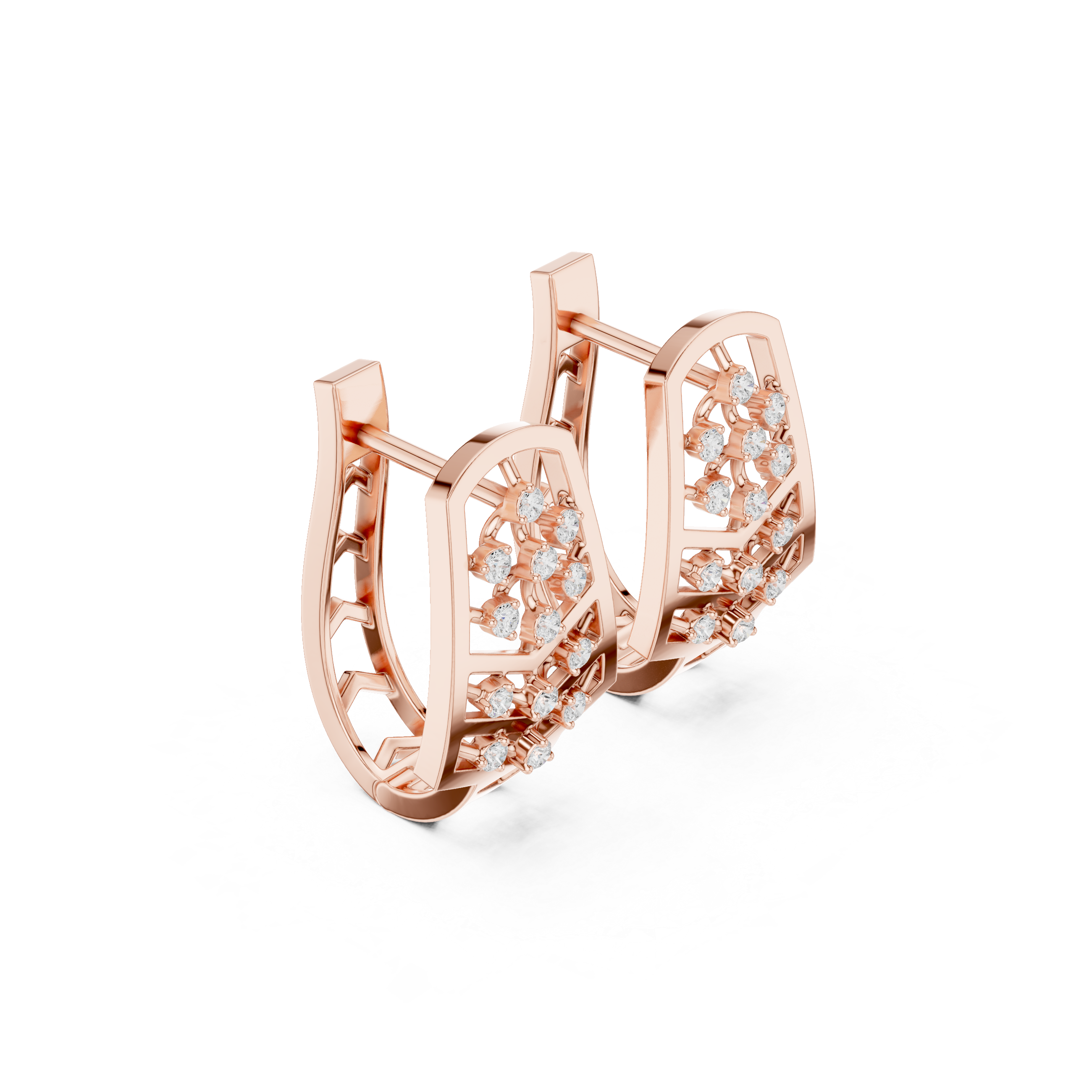 chevron-cutouts and cascading diamond clusters.