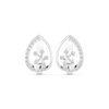 teardrop earrings with pavé diamond borders