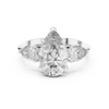 Three-Stone Pear-Cut Diamond Engagement Ring
